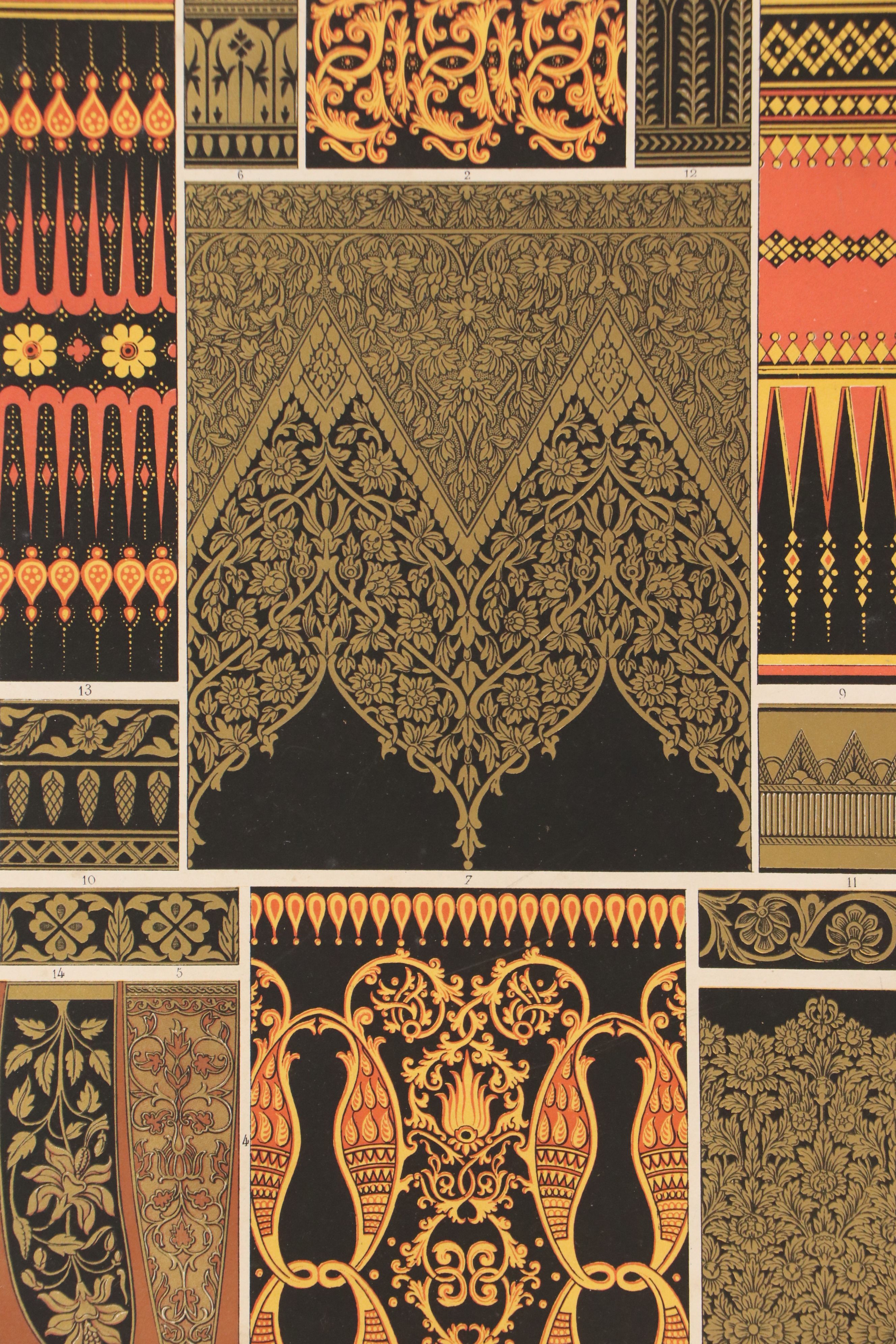 Albert Racinet Lithographs "Indien" Pattern Studies, 1869-1873