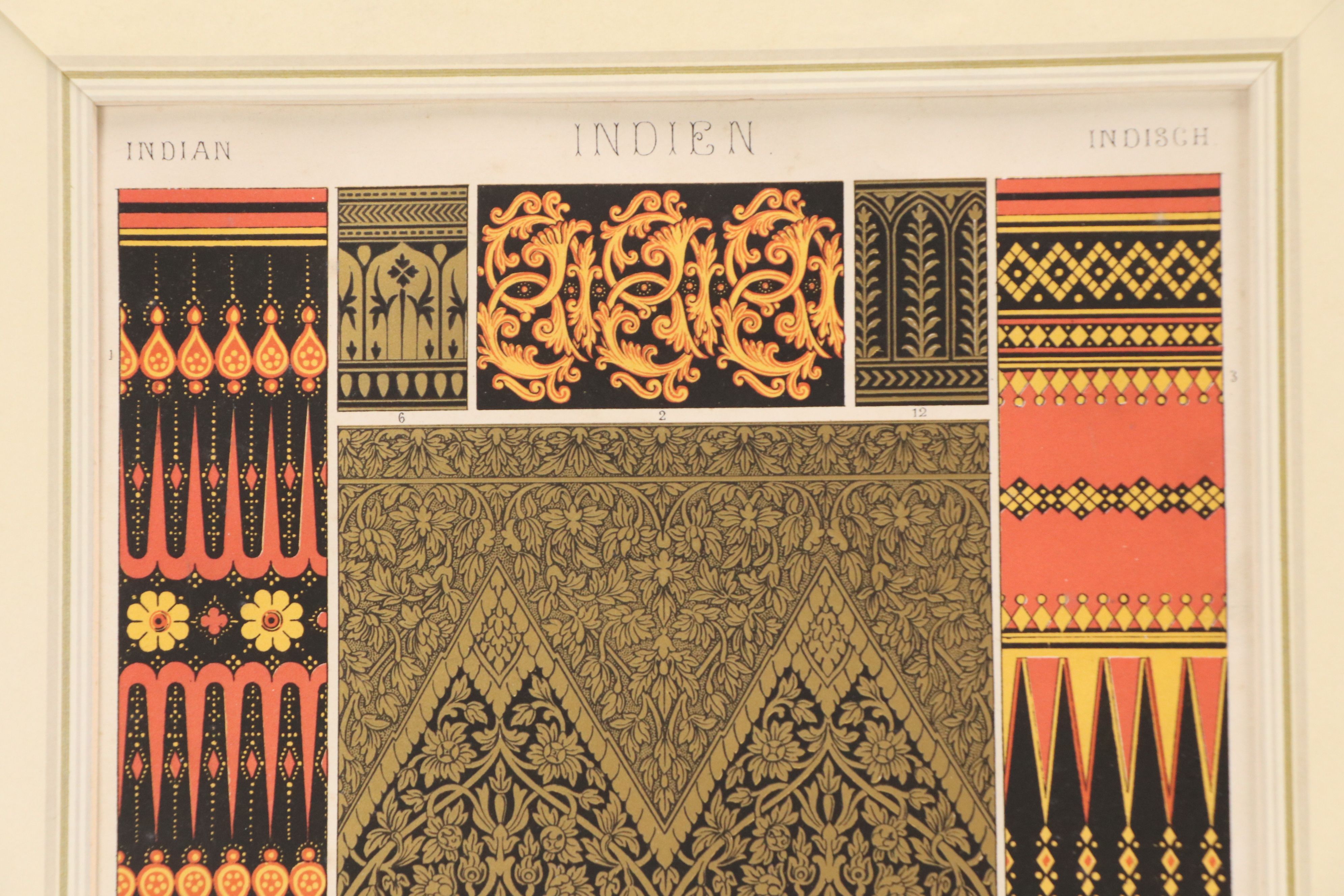Albert Racinet Lithographs "Indien" Pattern Studies, 1869-1873