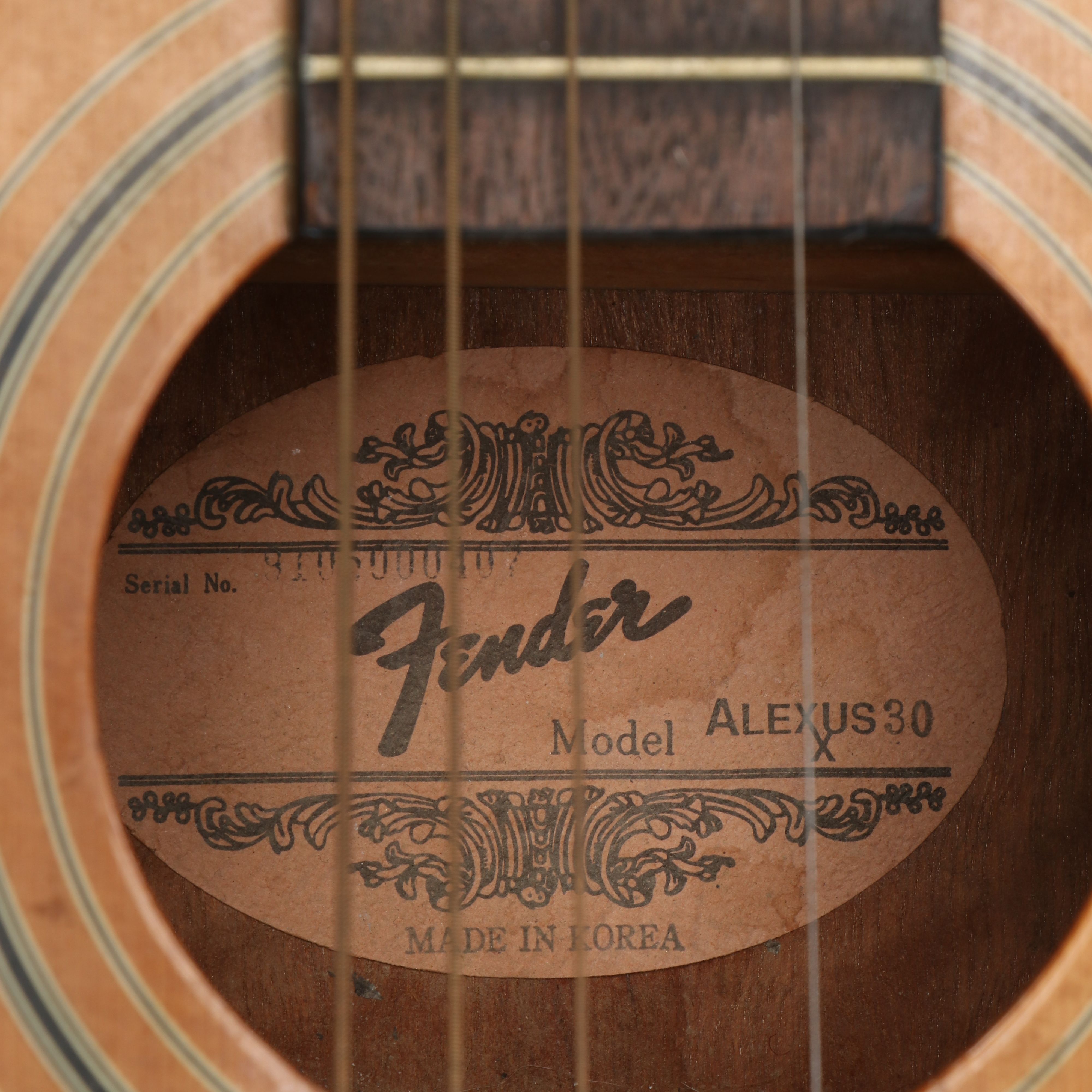 Fender Alexus 30 Acoustic Guitar, Late 20th Century
