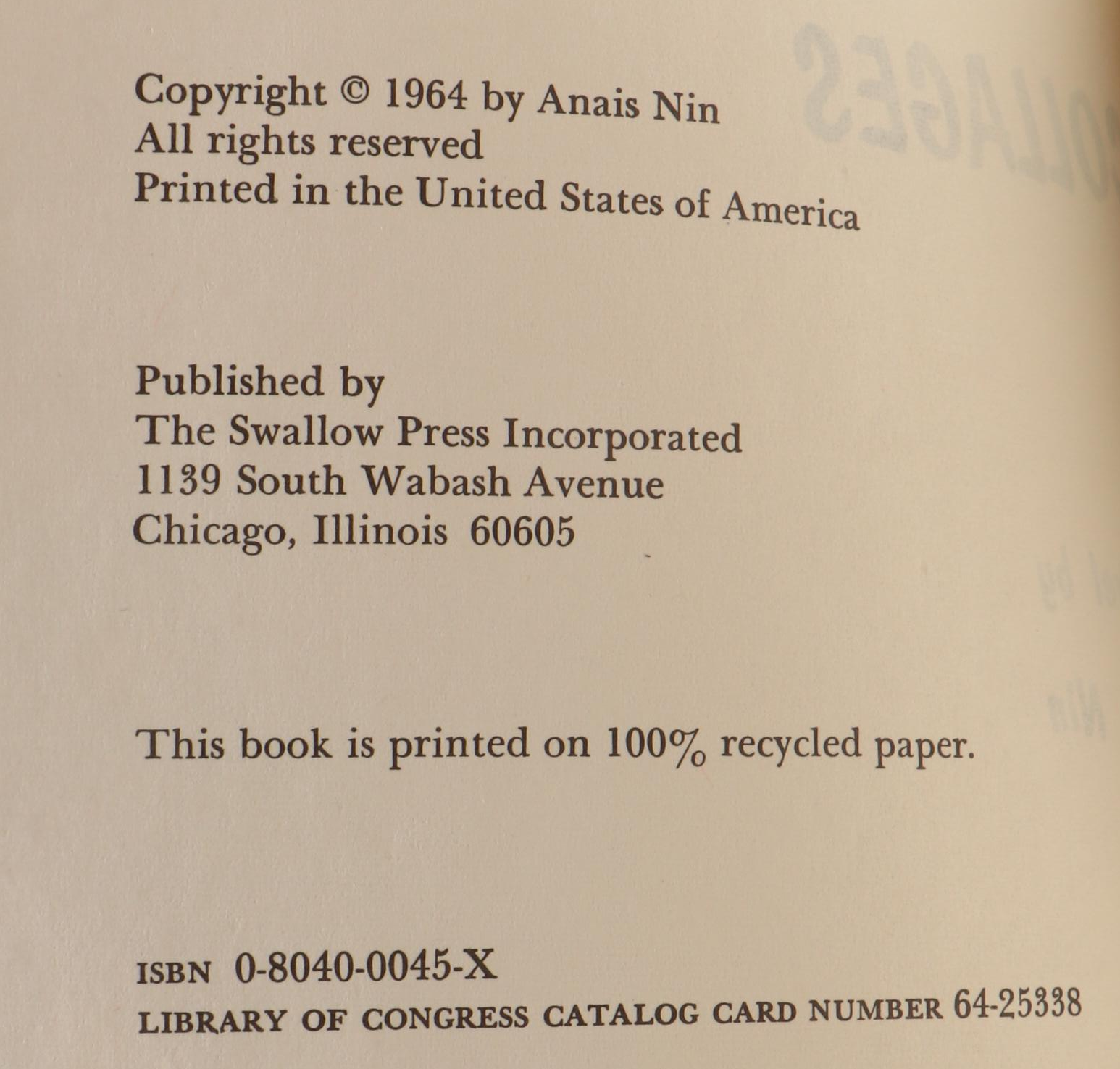 "Collages" by Anaïs Nin