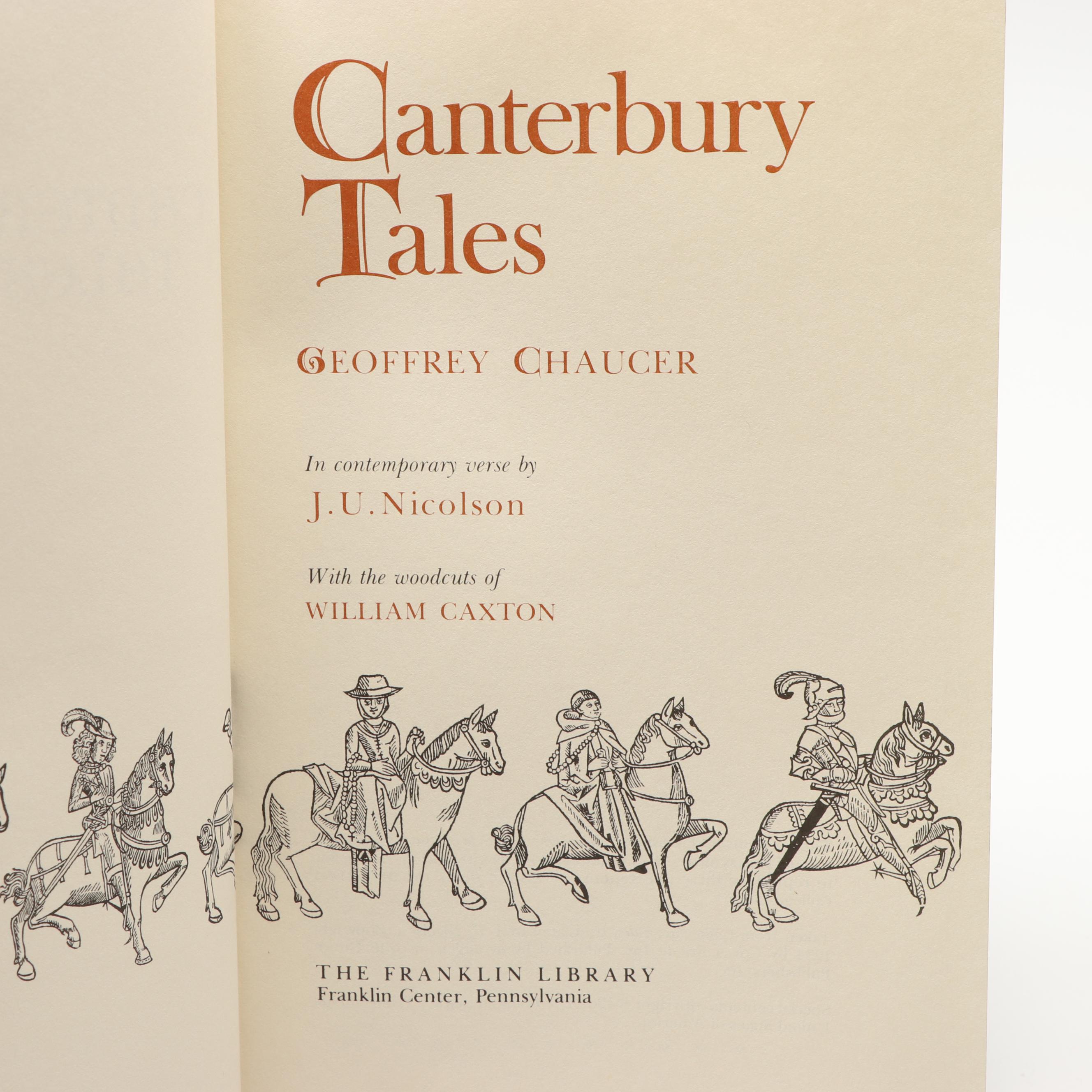 Franklin Library "Canterbury Tales" by Geoffrey Chaucer and More Classics