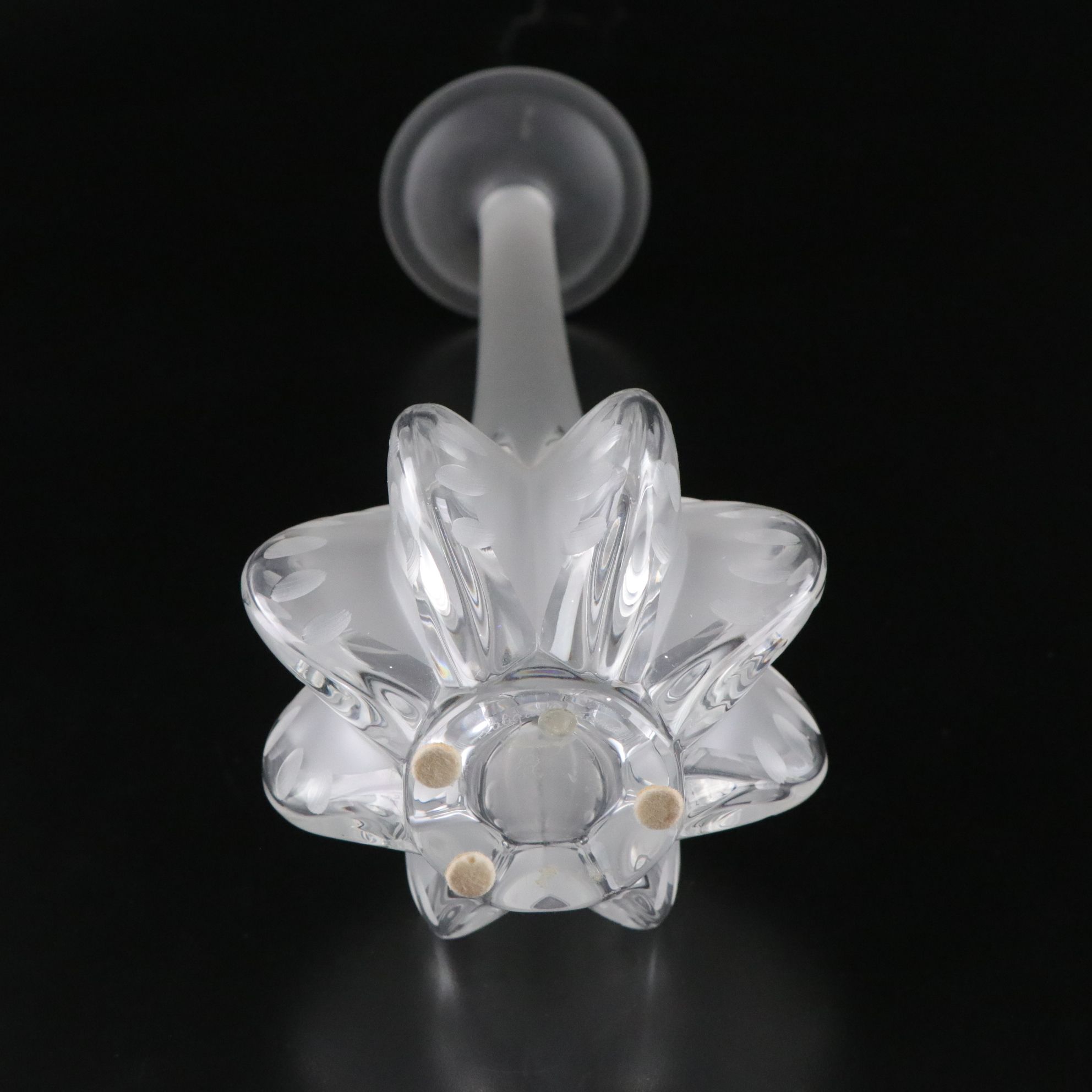 Lalique "Claude" Frosted and Clear Crystal Vase