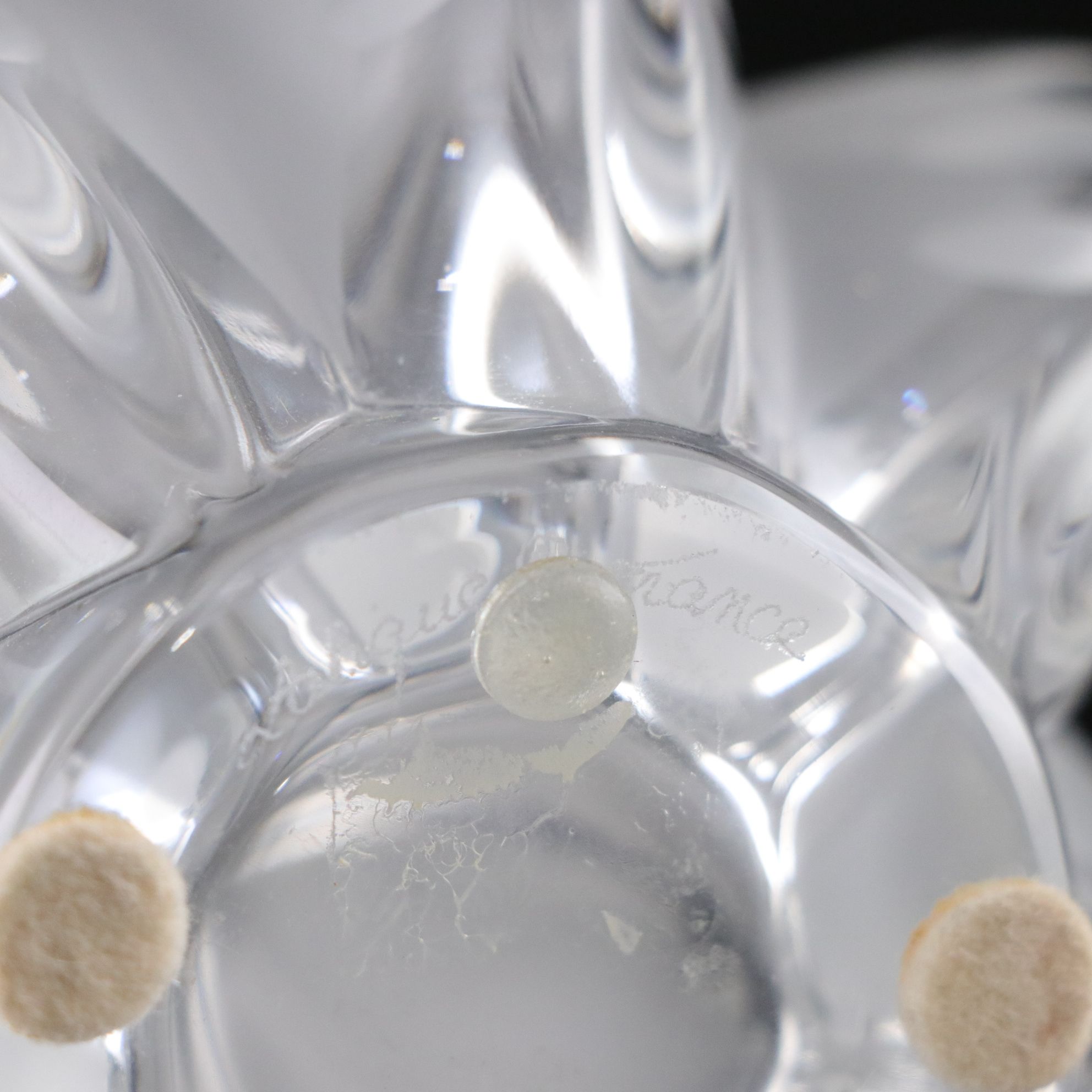 Lalique "Claude" Frosted and Clear Crystal Vase