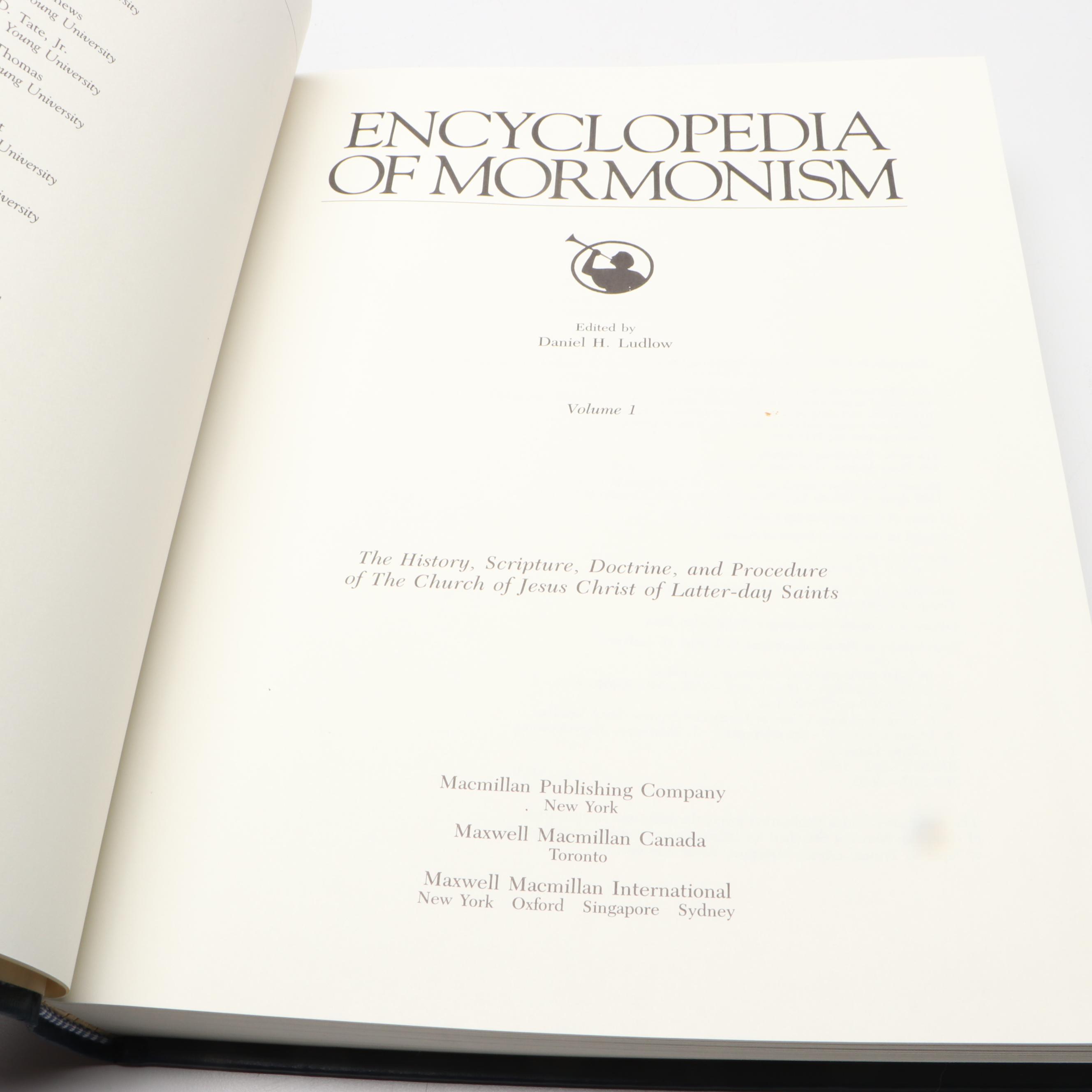 "Encyclopedia of Mormonism" Four-Volume Set Edited by Daniel H. Ludlow, 1992