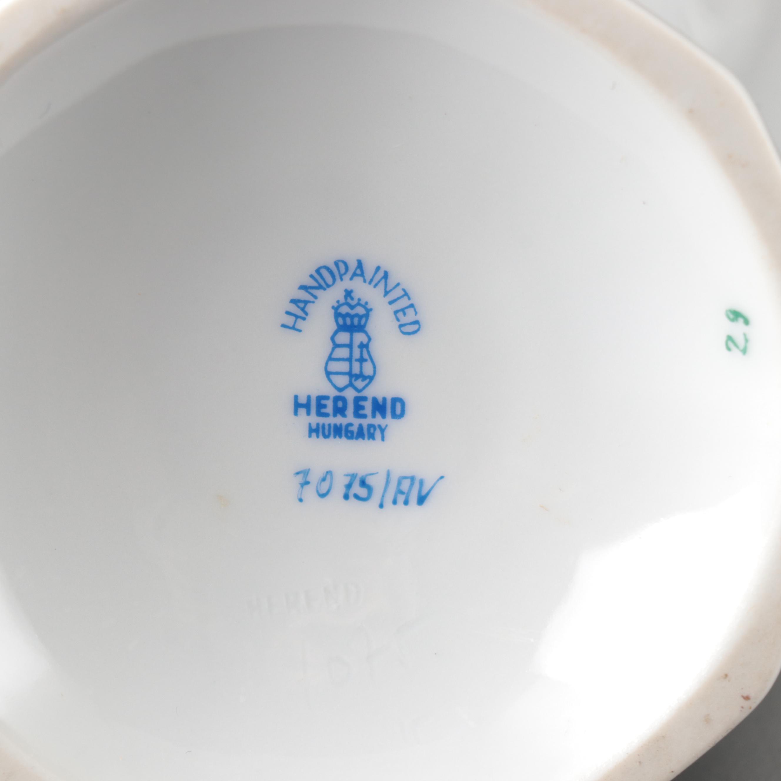 Herend Green "Chinese Bouquet" Porcelain Bud Vase