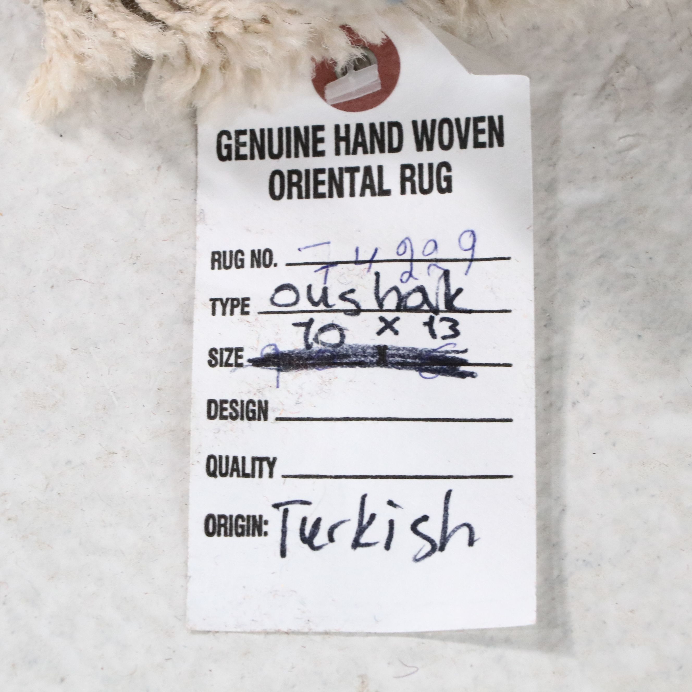 9' x 11'9 Hand-Knotted Turkish Oushak Area Rug