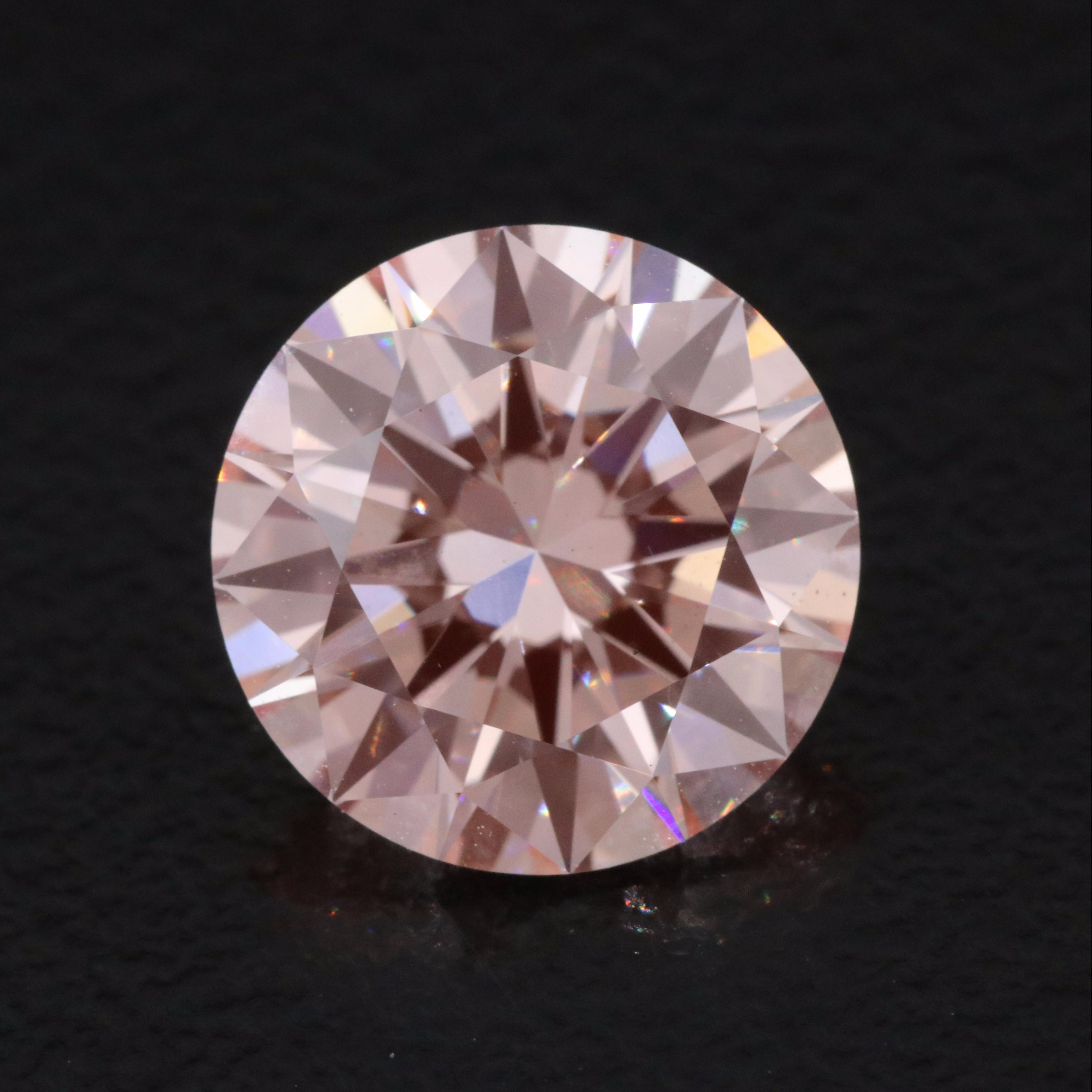Loose 3.21 CT Lab Grown Fancy Intense Pink Diamond with IGI Report