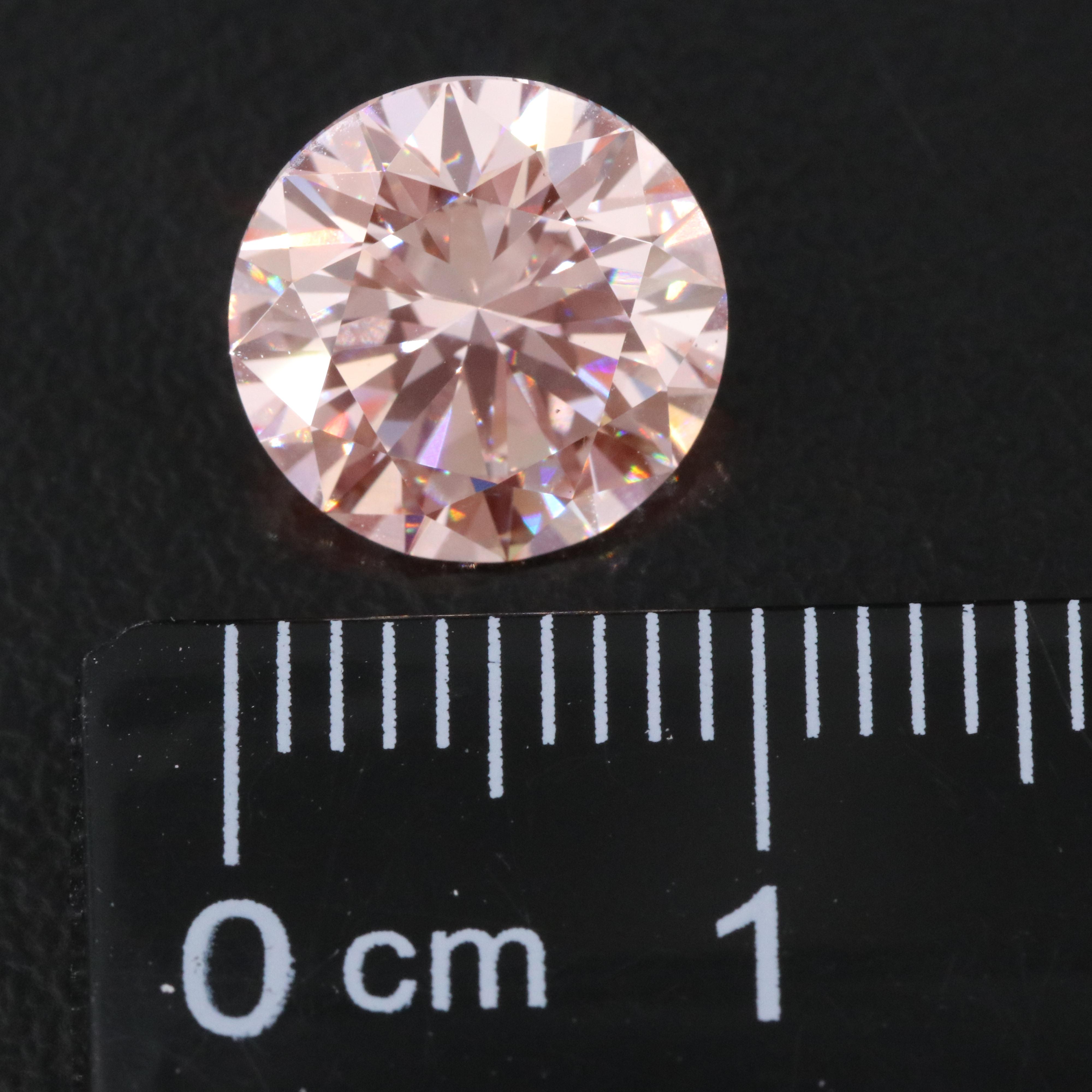 Loose 3.21 CT Lab Grown Fancy Intense Pink Diamond with IGI Report
