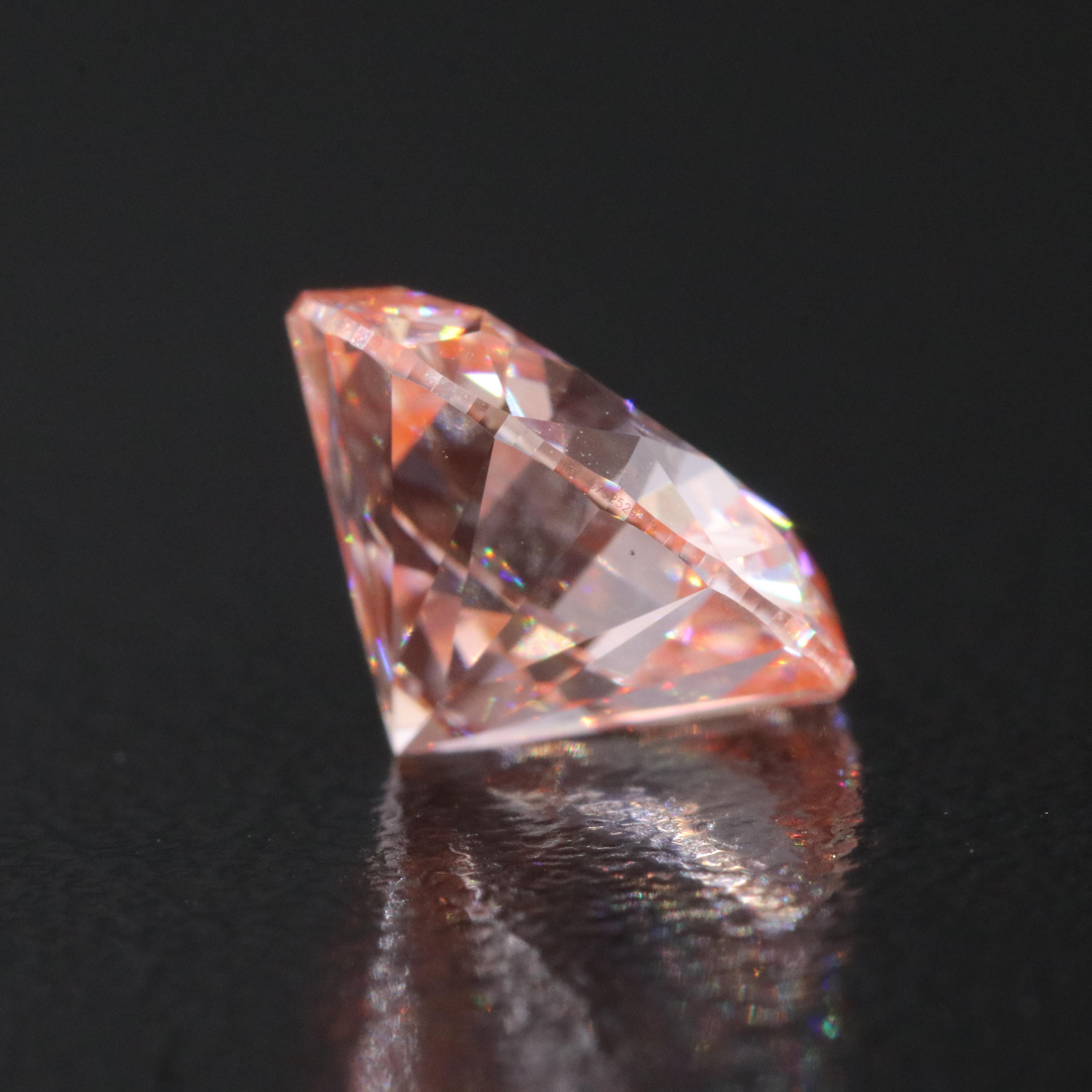 Loose 3.21 CT Lab Grown Fancy Intense Pink Diamond with IGI Report