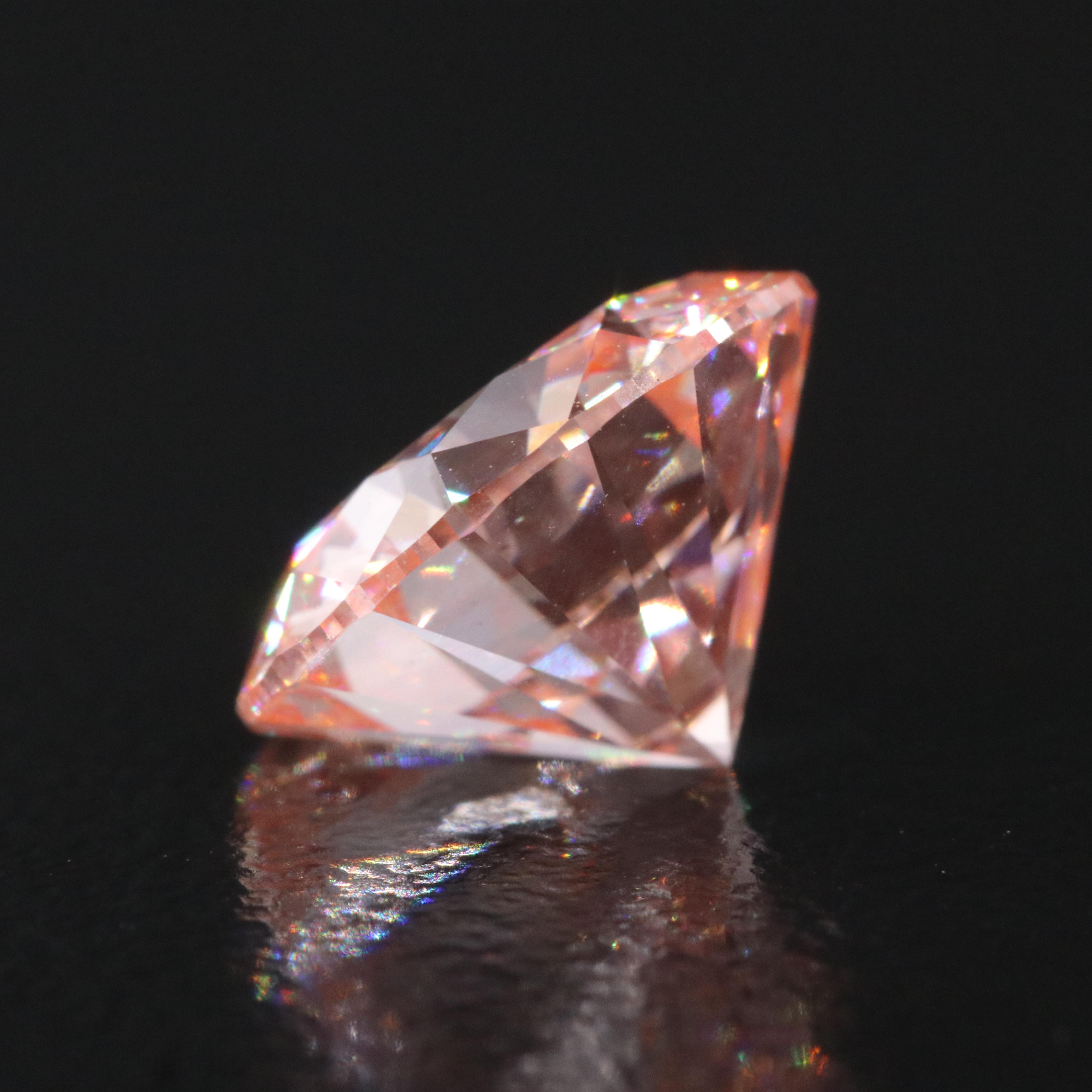 Loose 3.21 CT Lab Grown Fancy Intense Pink Diamond with IGI Report