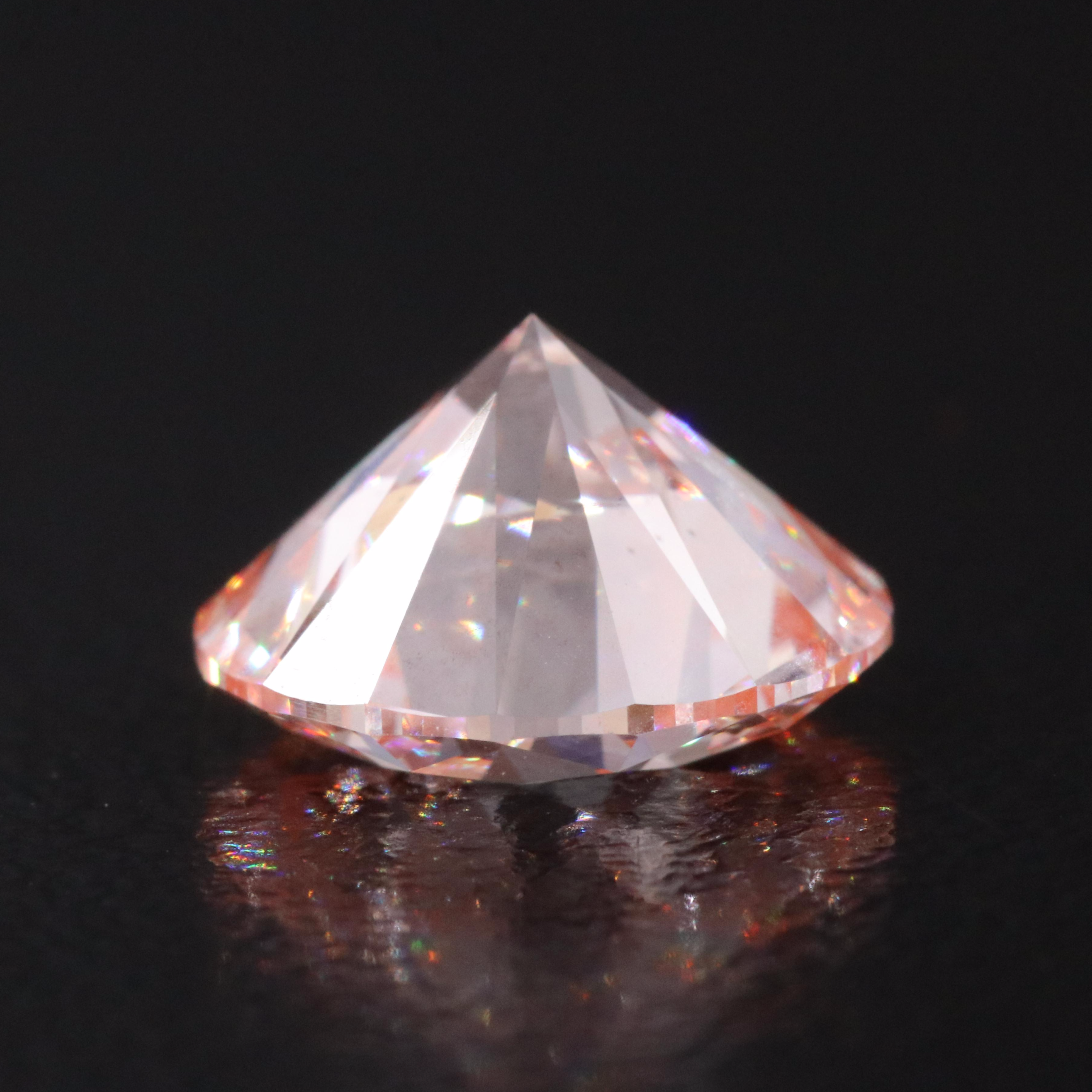 Loose 3.21 CT Lab Grown Fancy Intense Pink Diamond with IGI Report