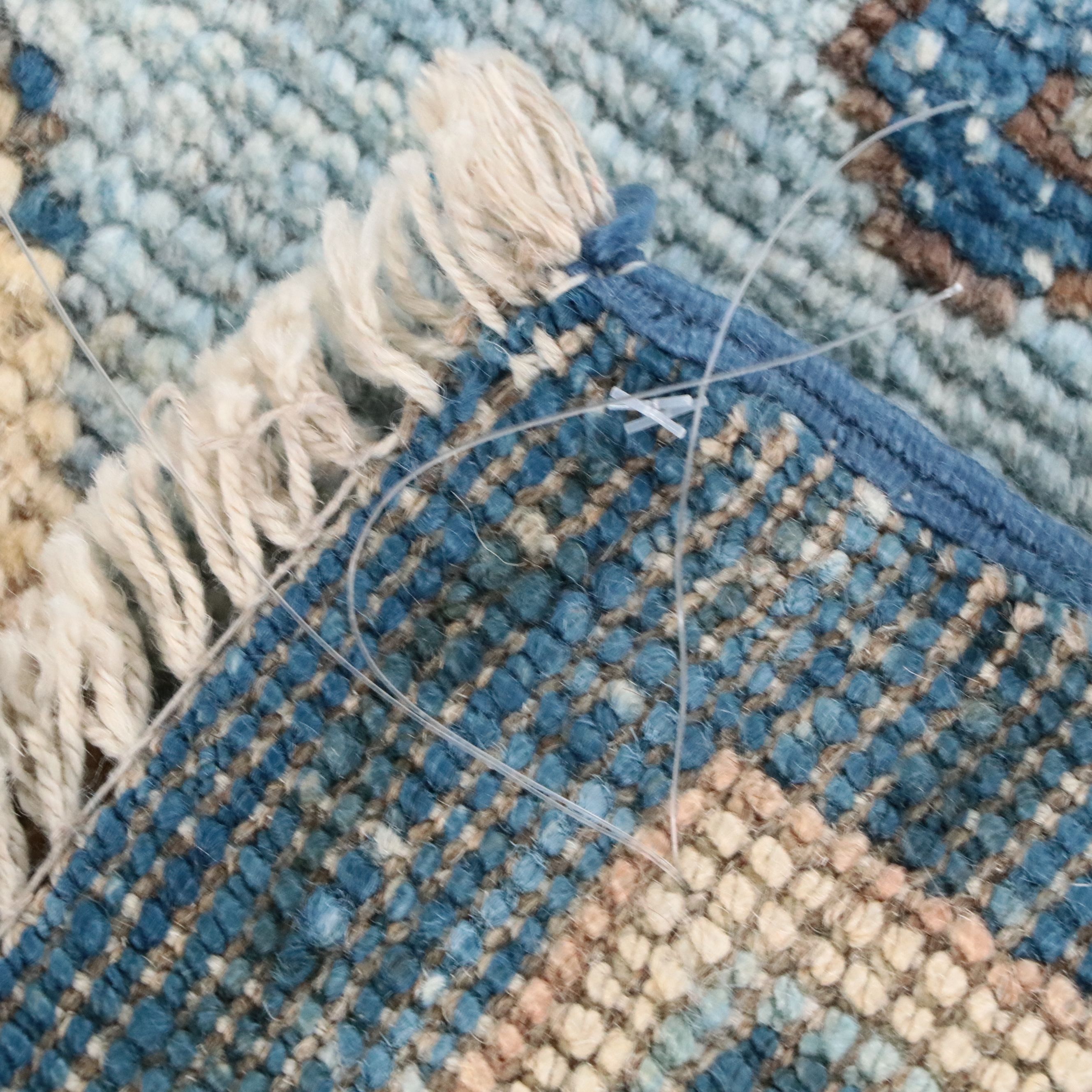 8'9 x 11'5 Hand-Knotted Indo-Turkish Oushak Area Rug