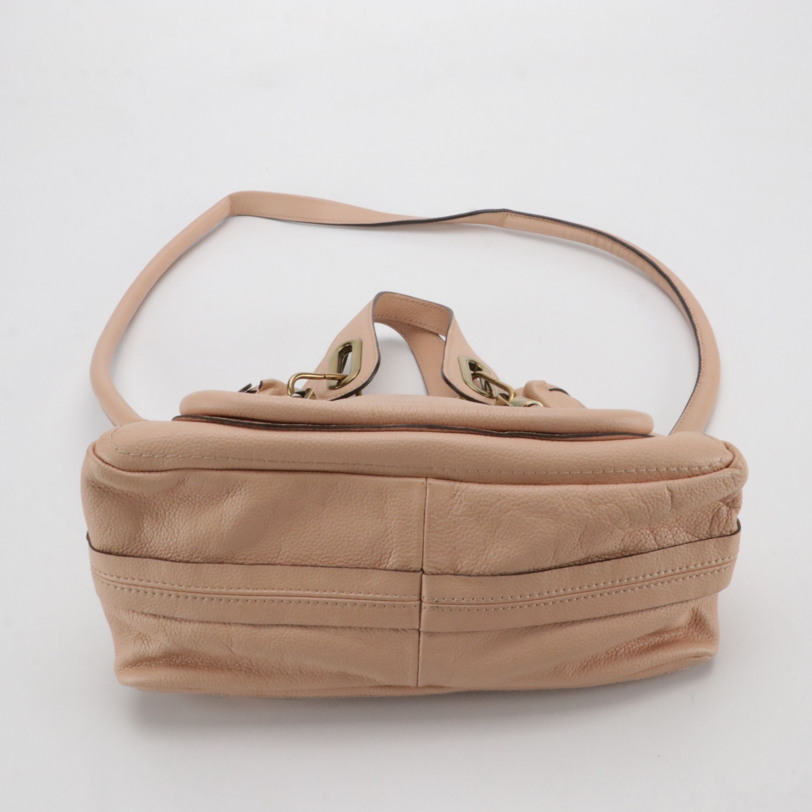 Chloé Paraty Handbag in Peach Grained Leather