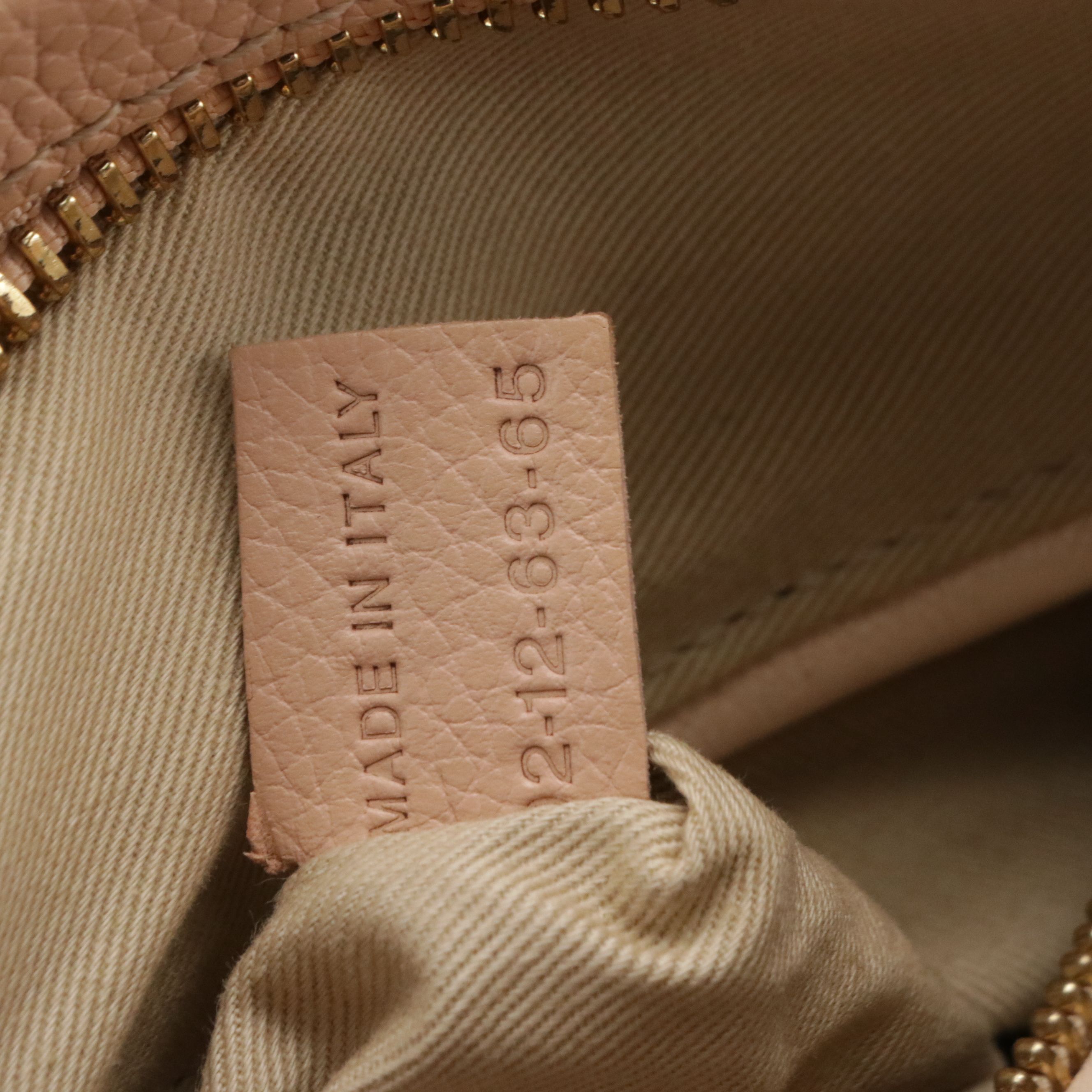 Chloé Paraty Handbag in Peach Grained Leather