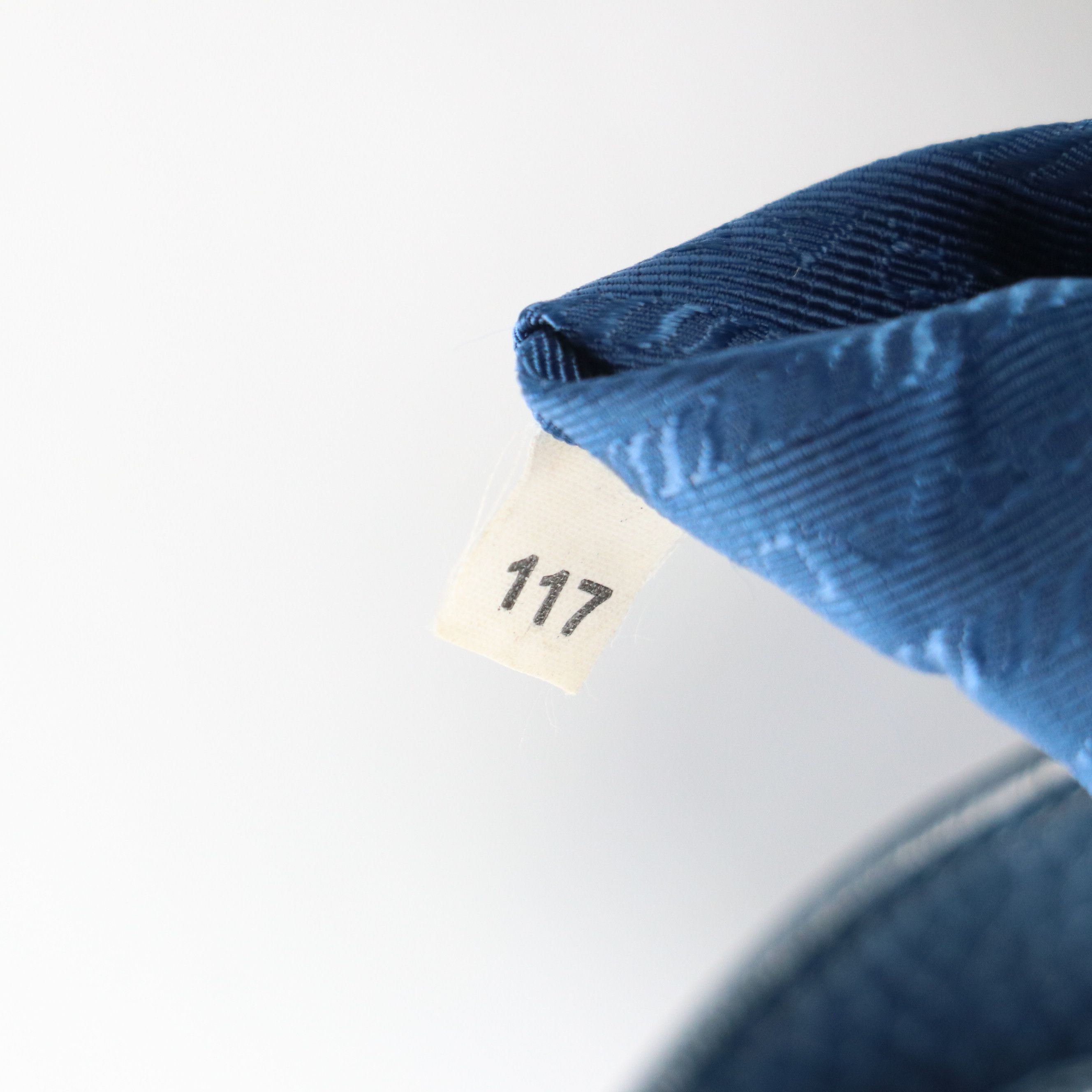 Prada Two-Way Tote Bag in Blue Vitello Daino Leather