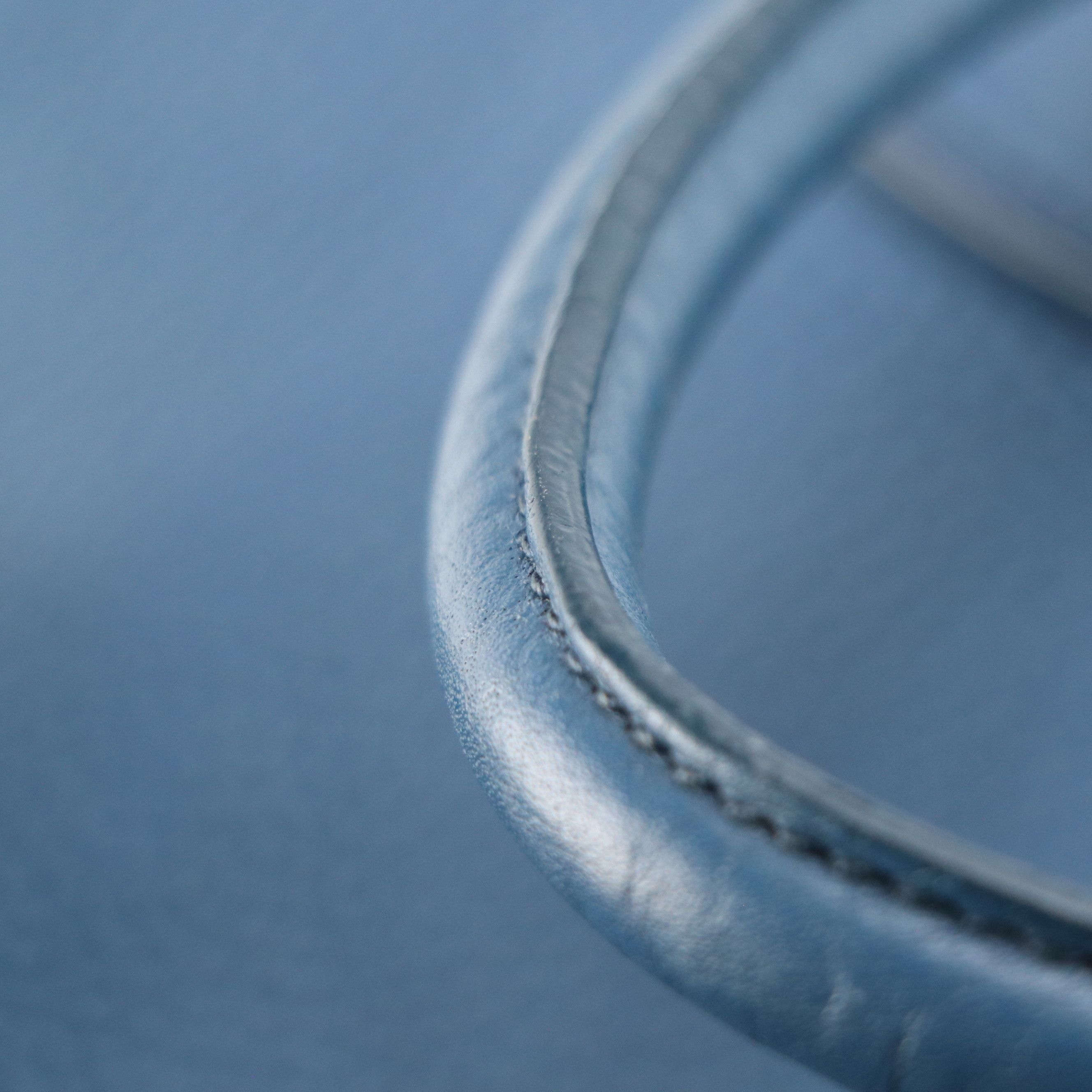 Prada Two-Way Tote Bag in Blue Vitello Daino Leather