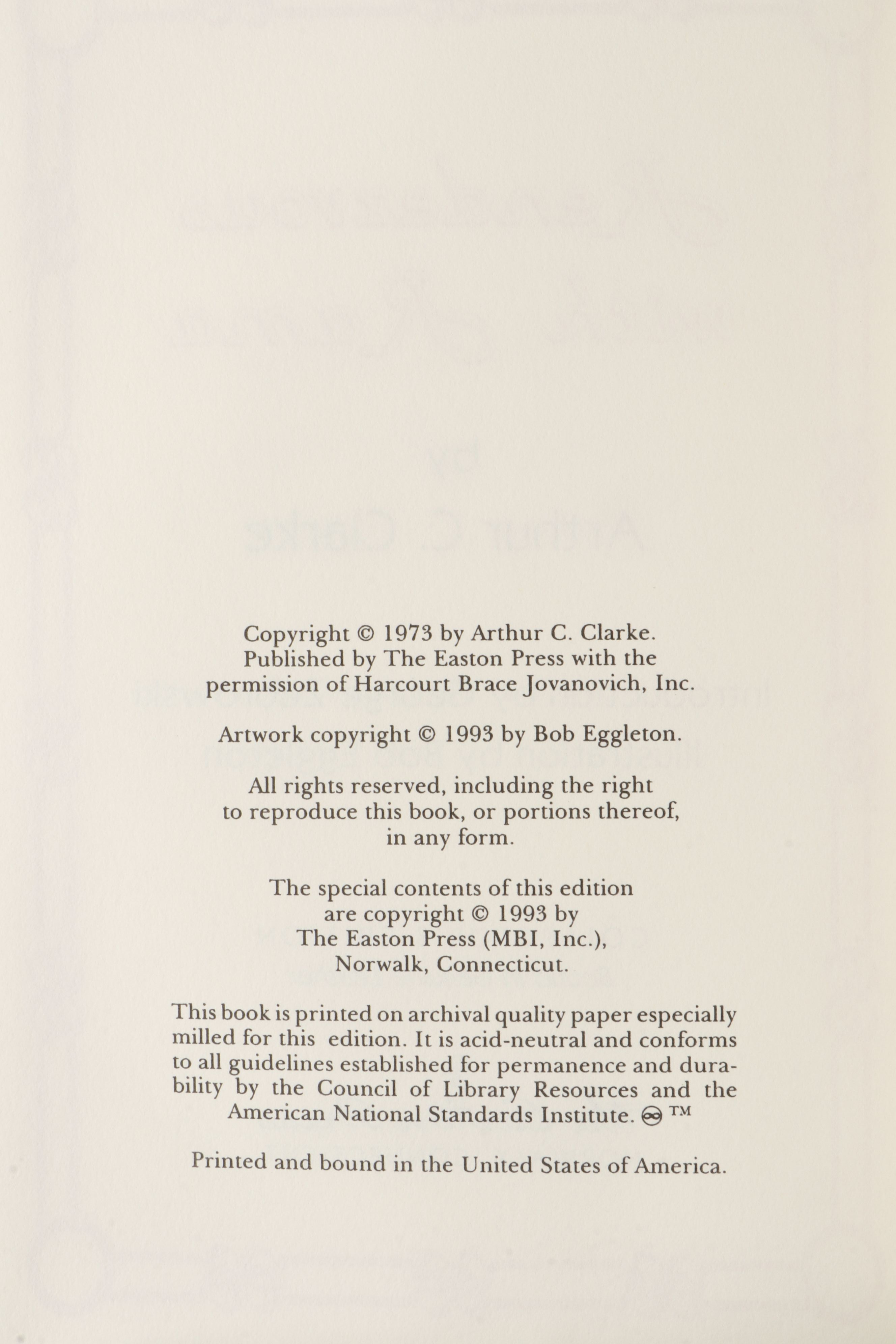 Easton Press "2001: A Space Odyssey" with More Arthur C. Clarke Books