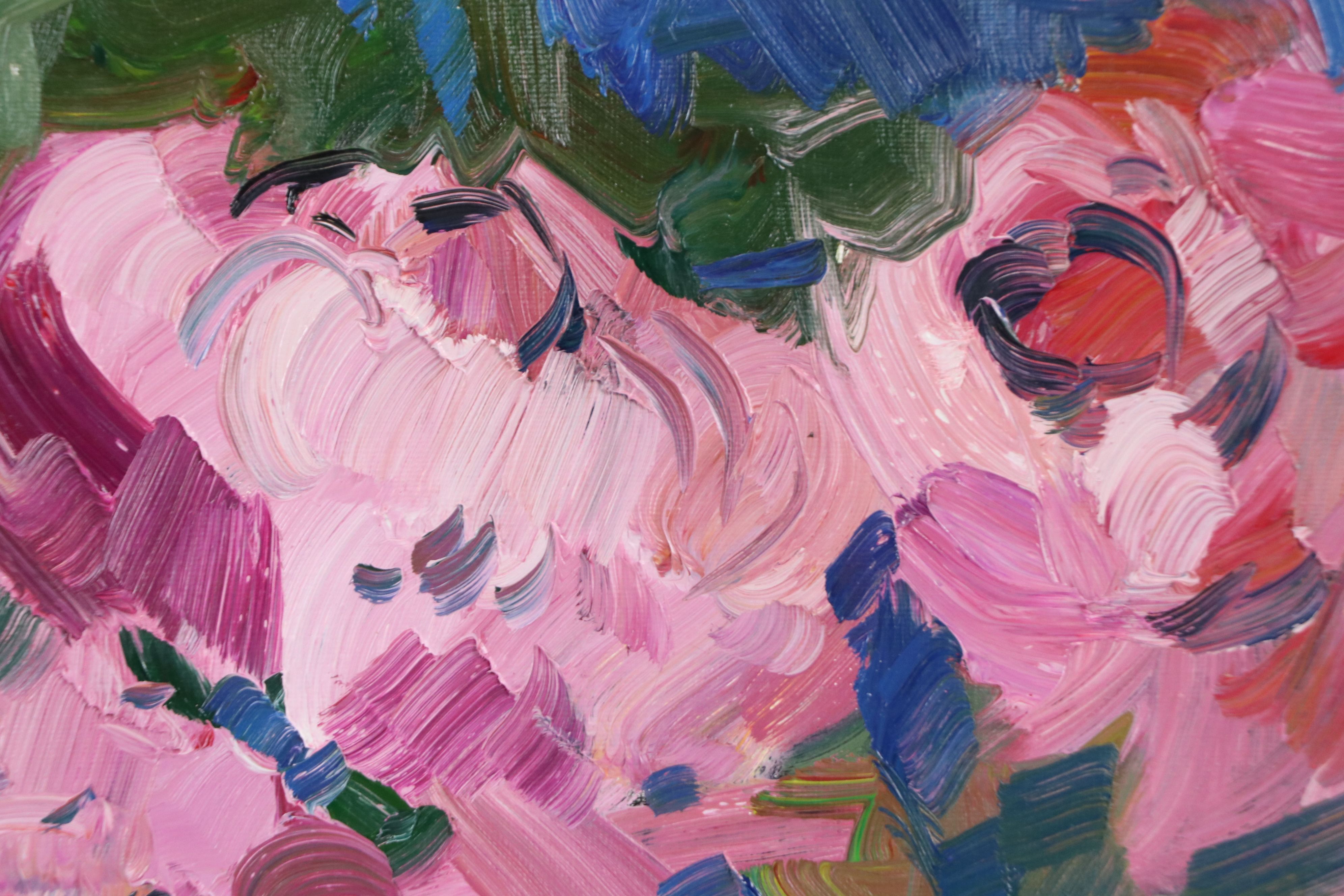 José Trujillo Oil Painting "Blushing Peonies," 2021