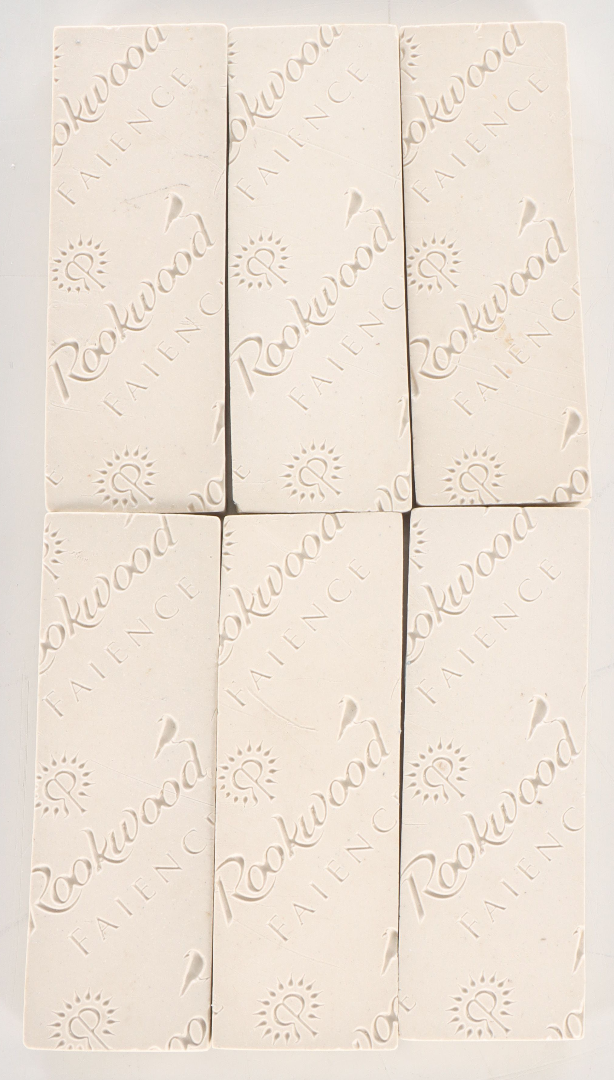 Rookwood Pottery "Misty Moon" Production Field Tiles with Decorative Inlay Tiles