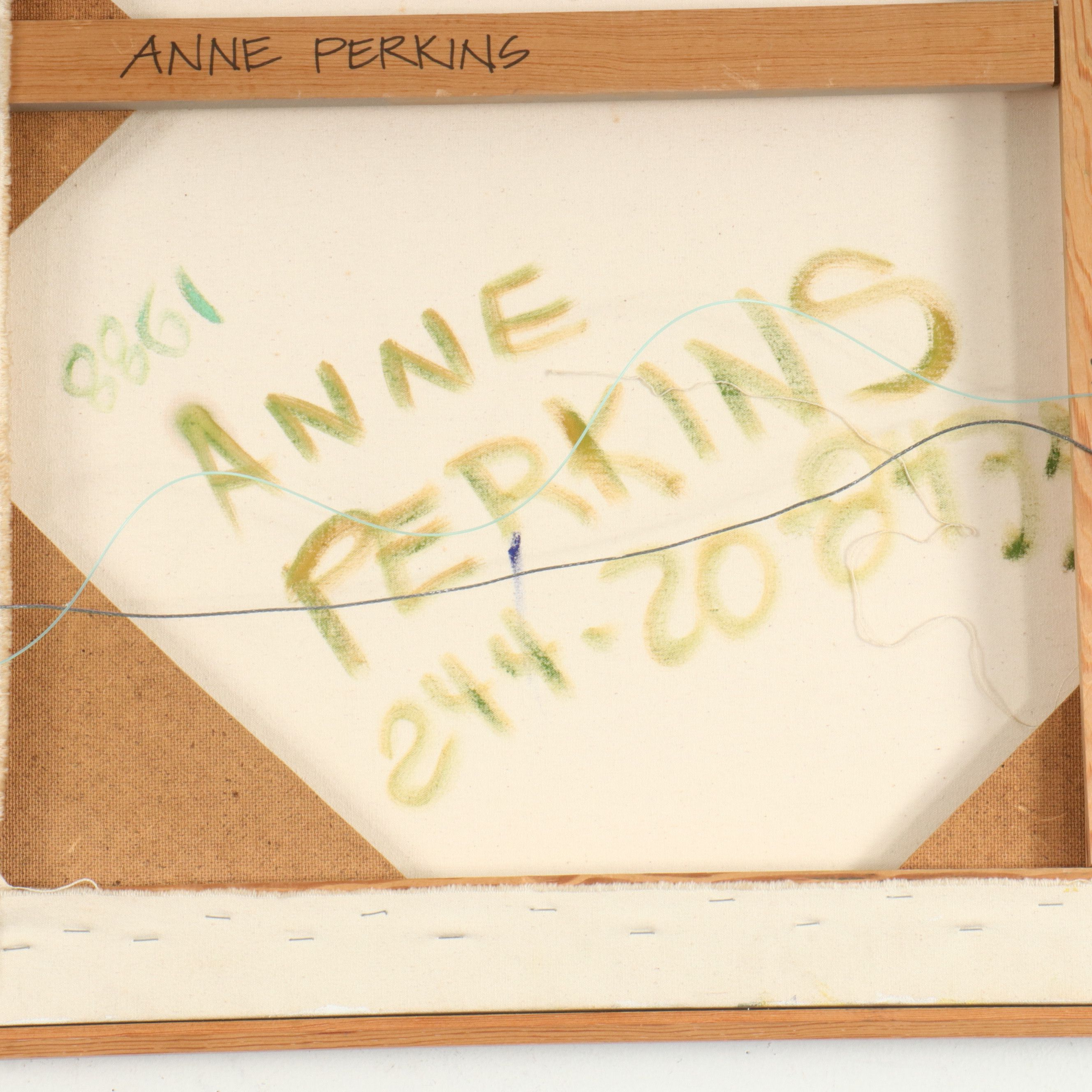 Anne Perkins Interior Scene Oil Painting of Reading Chair and Plants