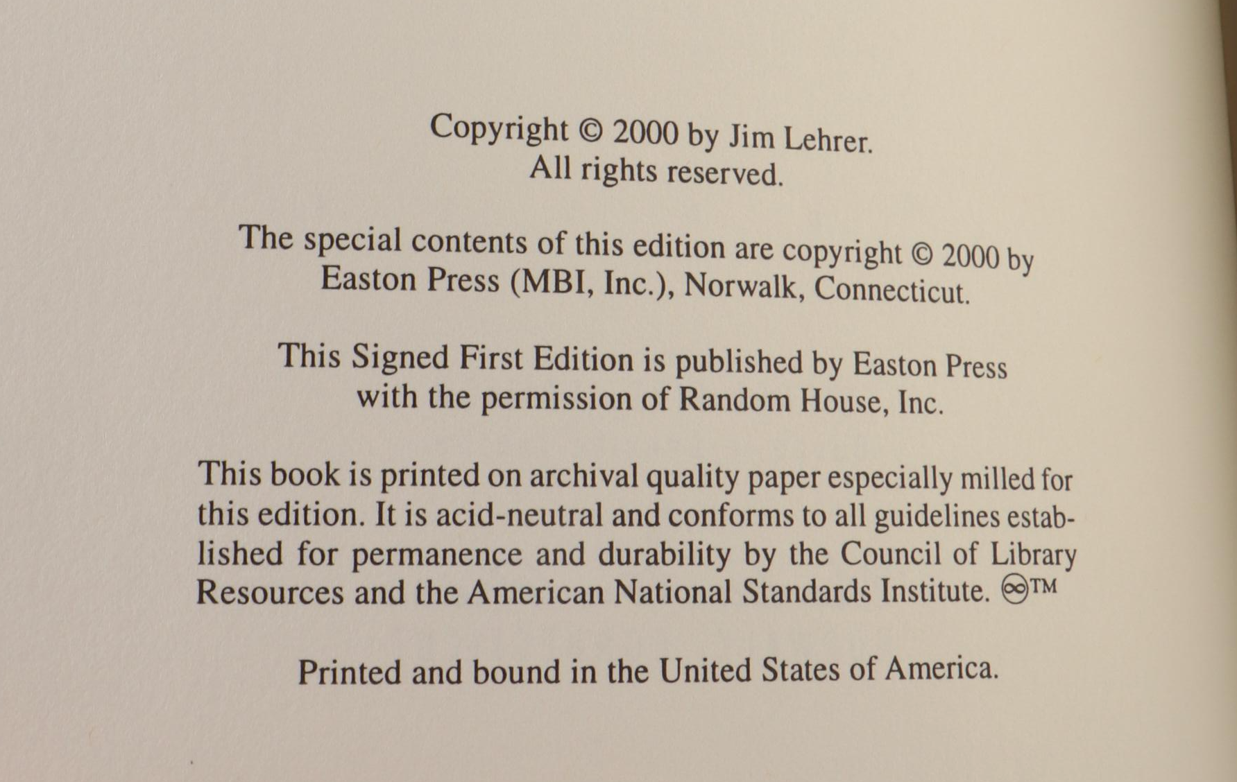 Signed Limited First Edition "Herding Cats" by Trent Lott and More Books