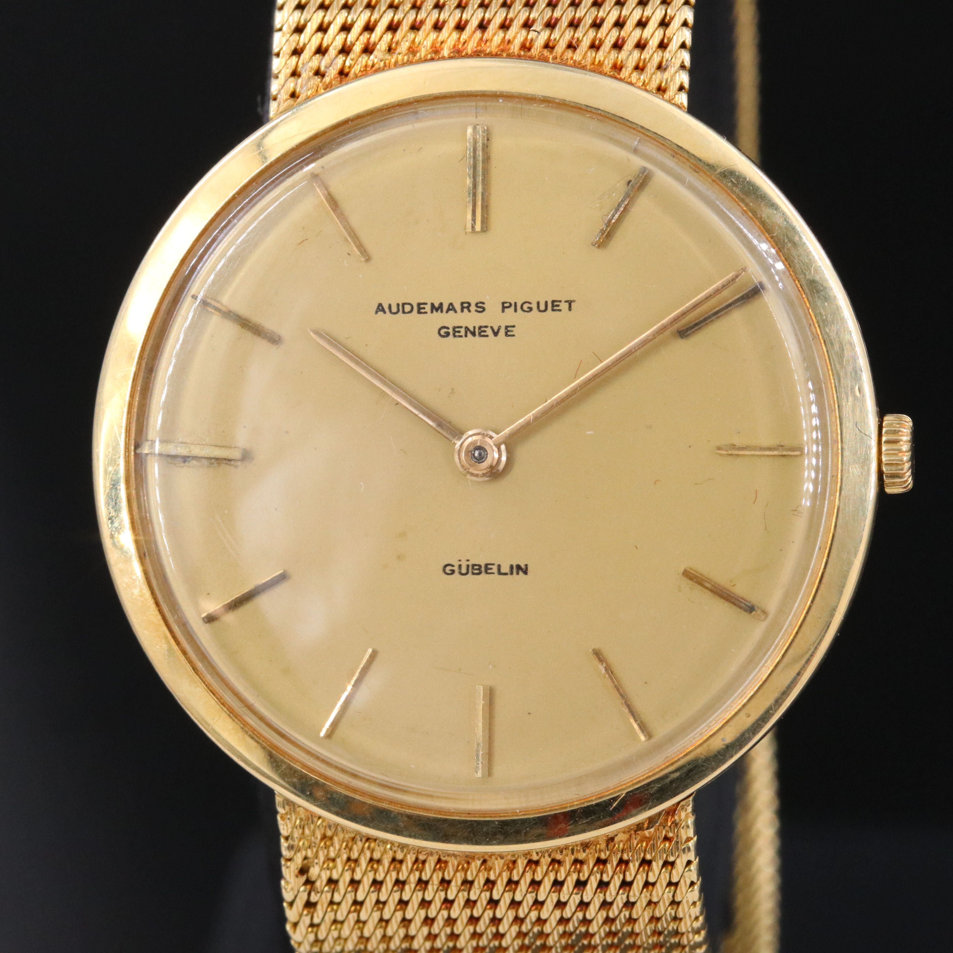 18K Audemars Piguet Gubelin Thin Stem Wind Dress Watch