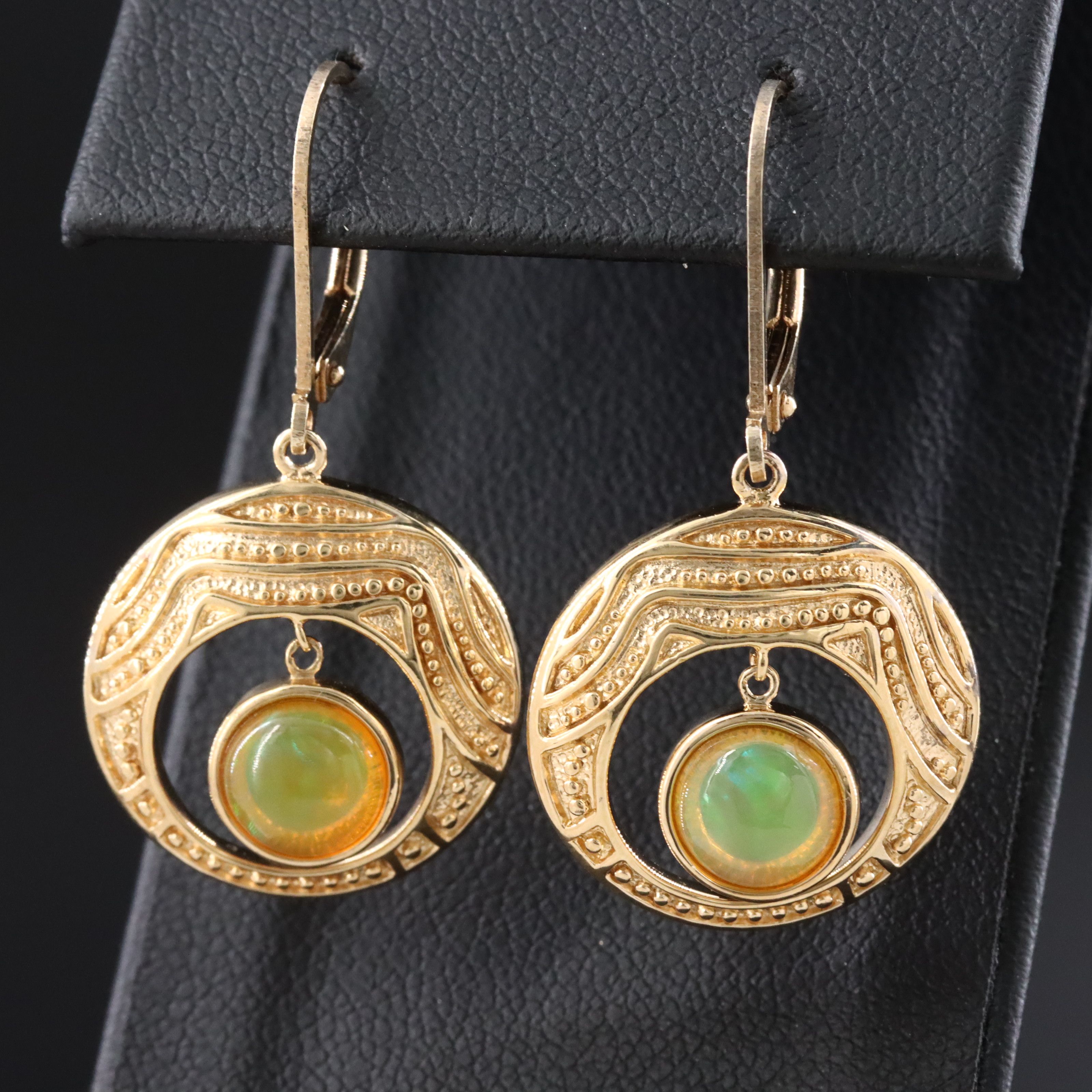 Sterling Opal Drop Earrings