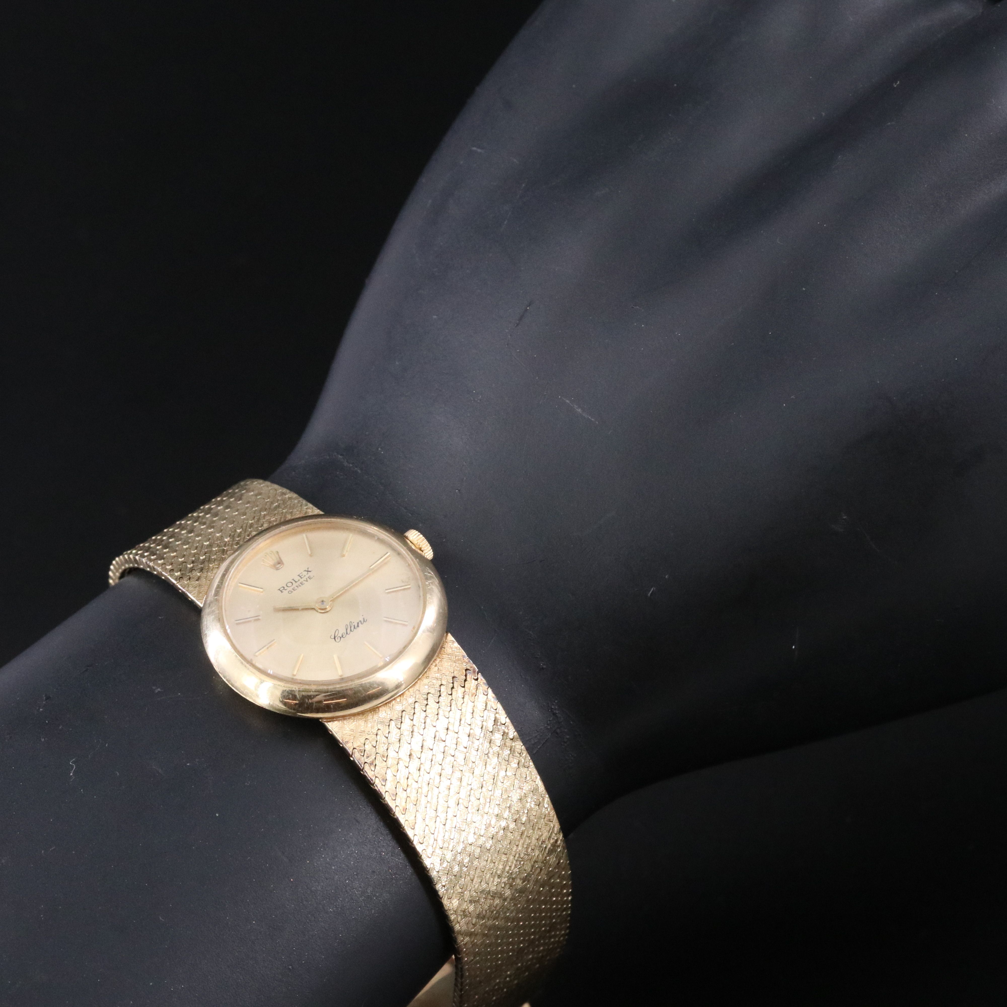 Vintage 14K Rolex Cellini Stem Wind Dress Watch