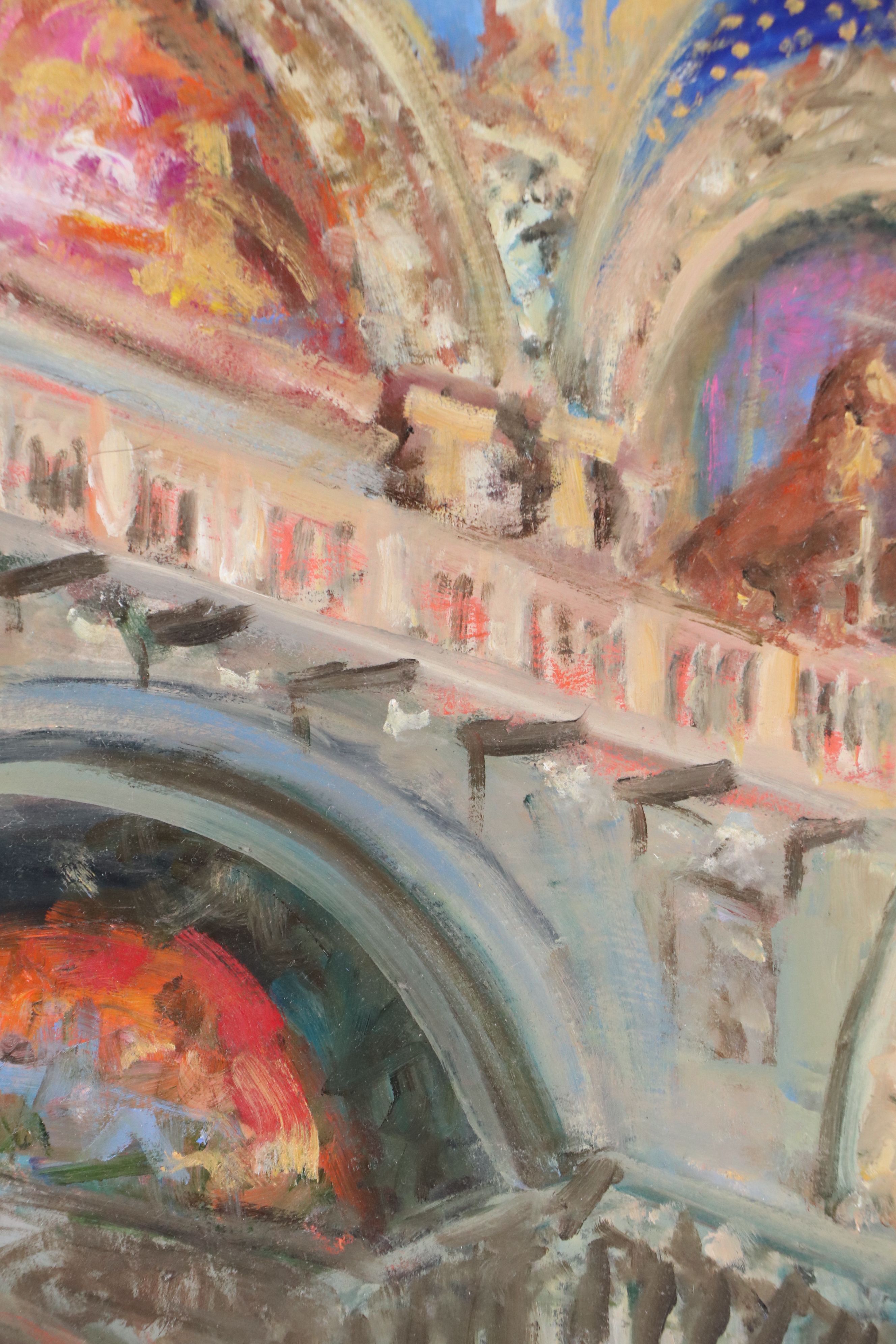 Nino Pippa Oil Painting "Venice - Glimpse of Saint Mark's Cathedral," 2019