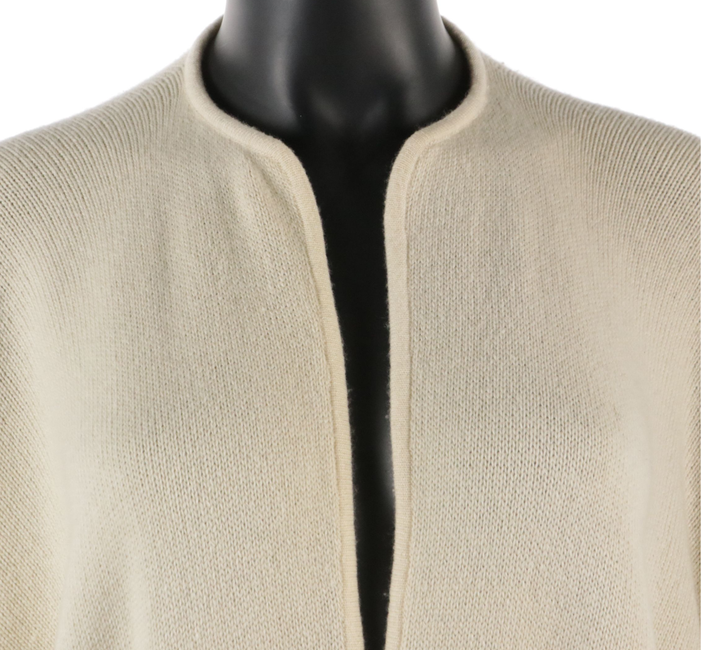 Halston Ivory Cashmere Wool Knit Wrap, 1970s