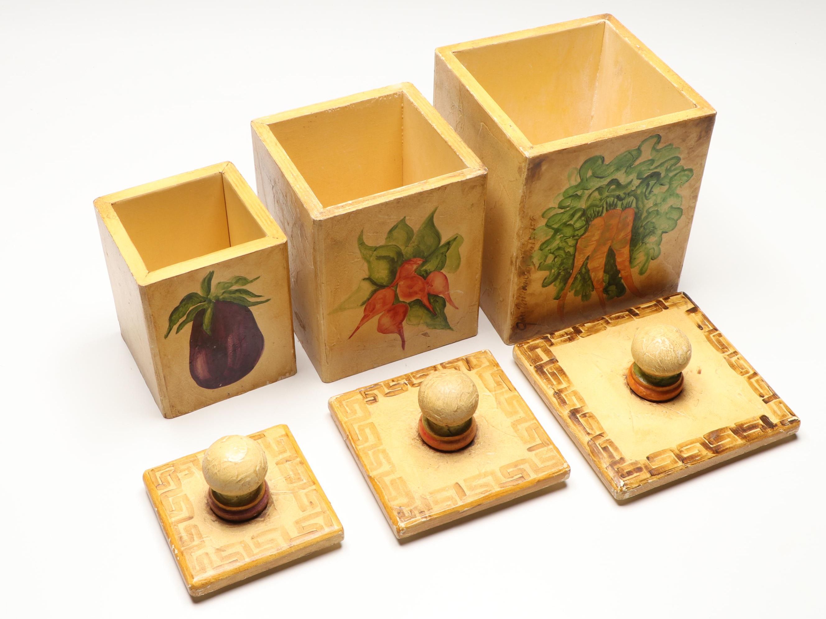 Plenty's Horn Tuscan Style Wood Canisters with More Kitchen Tools and Décor