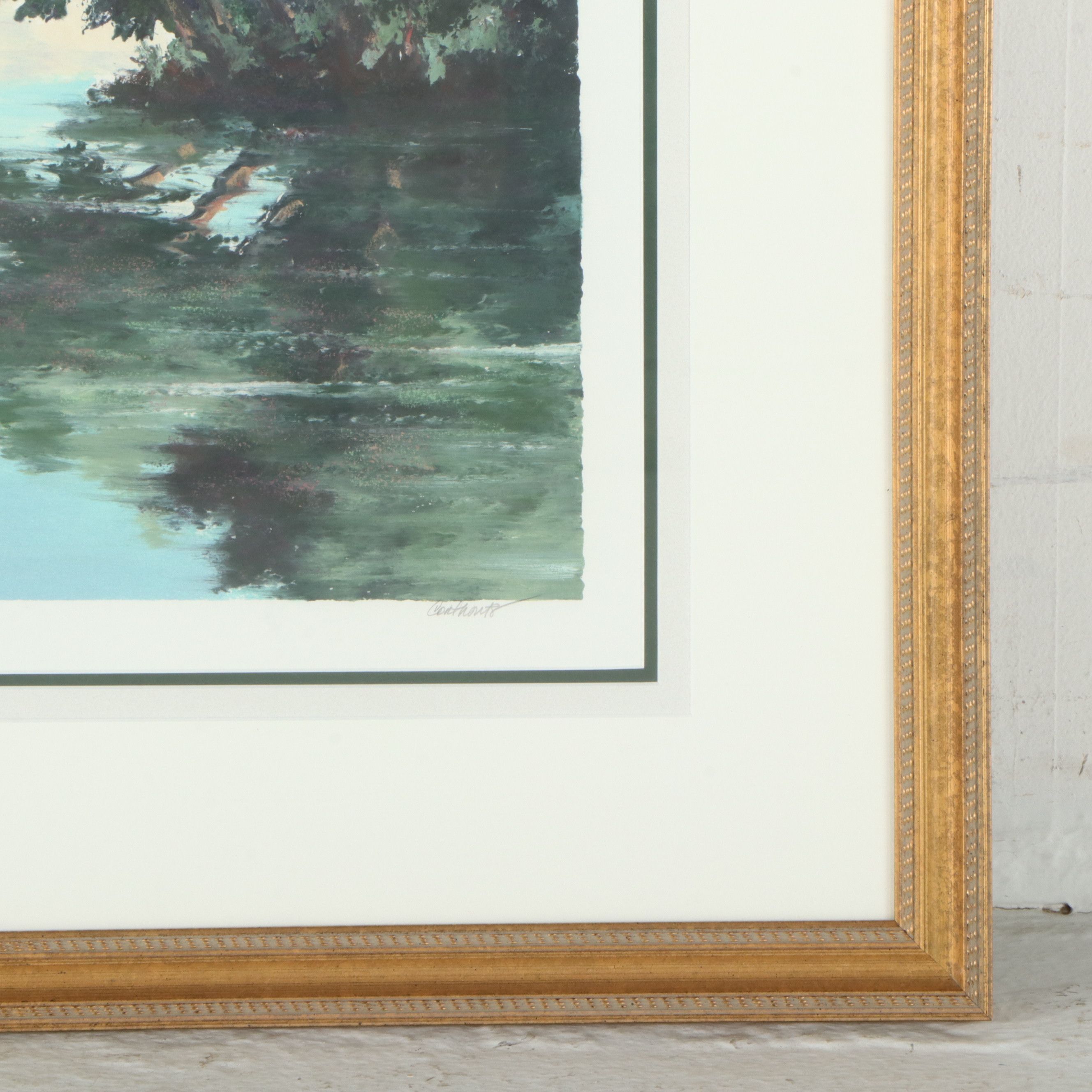 Peggy Corthouts Offset Lithograph "Willow Lake"