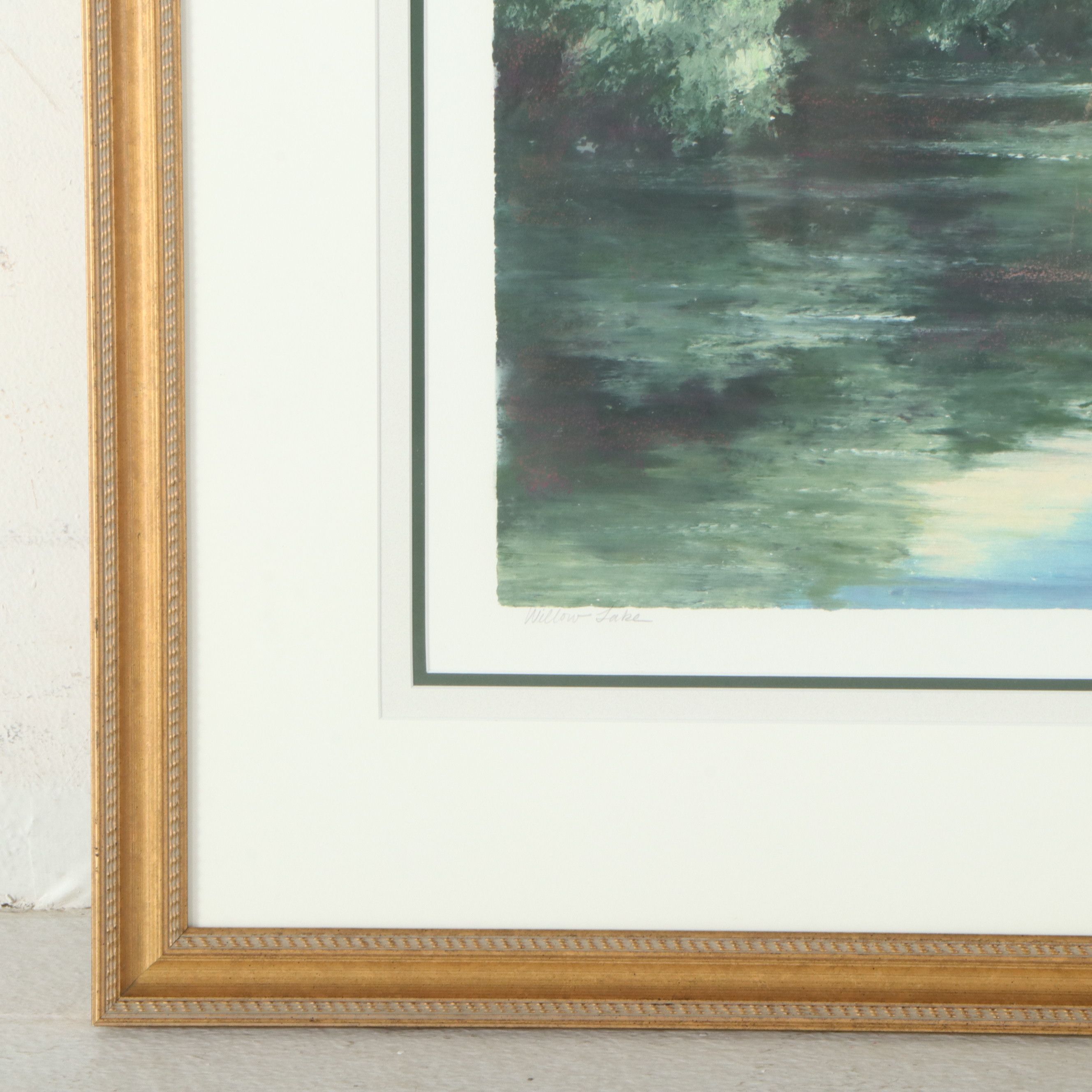 Peggy Corthouts Offset Lithograph "Willow Lake"