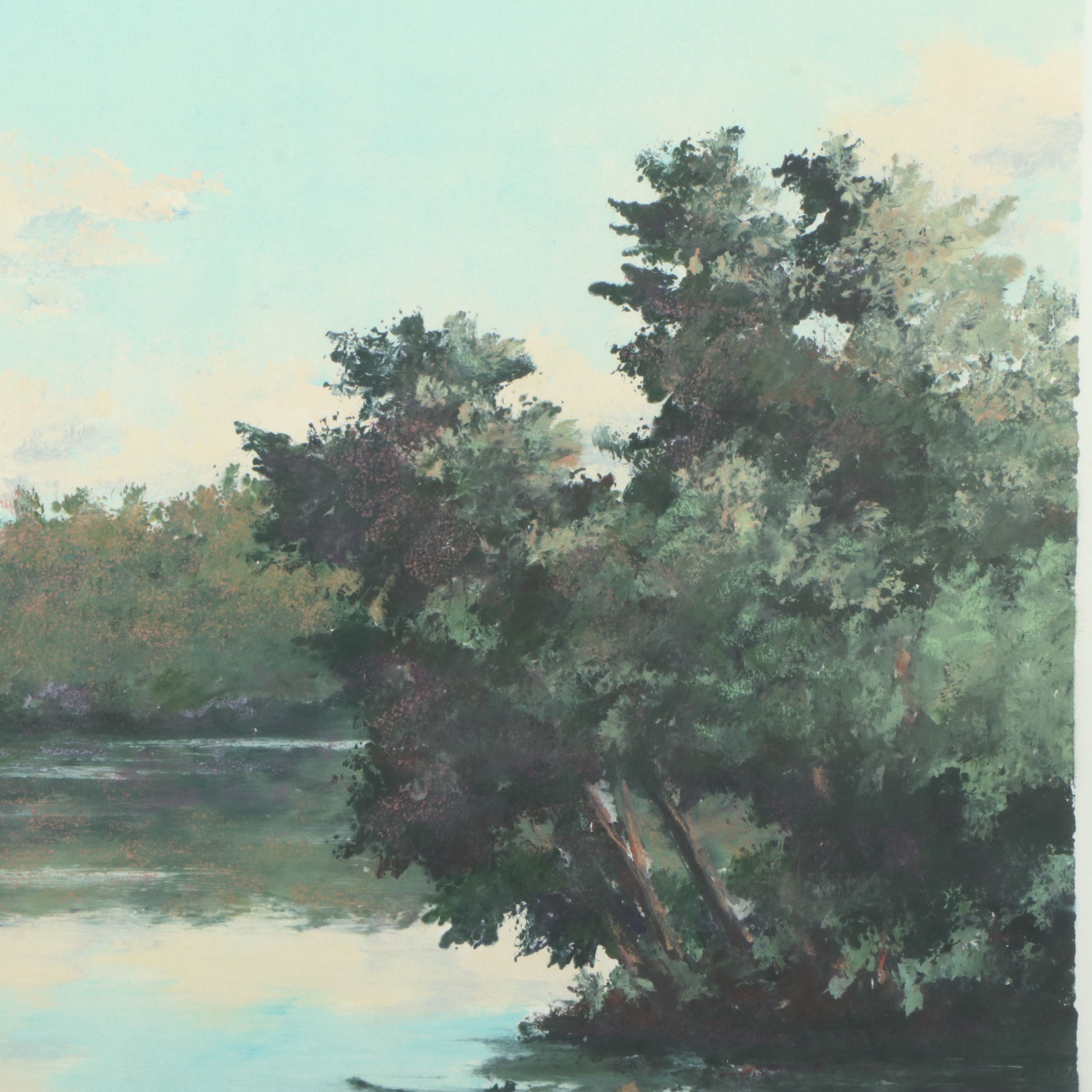 Peggy Corthouts Offset Lithograph "Willow Lake"