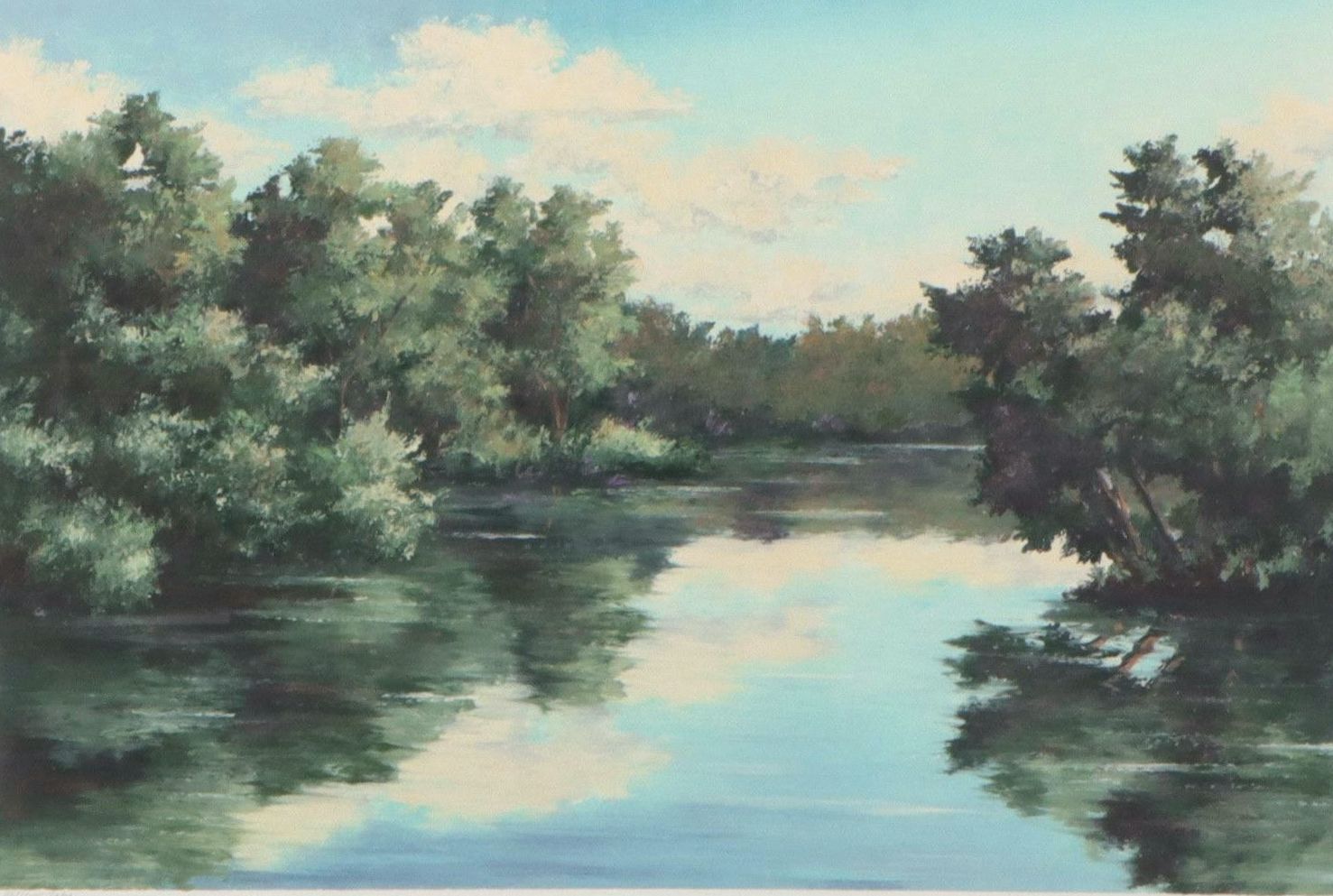 Peggy Corthouts Offset Lithograph "Willow Lake"