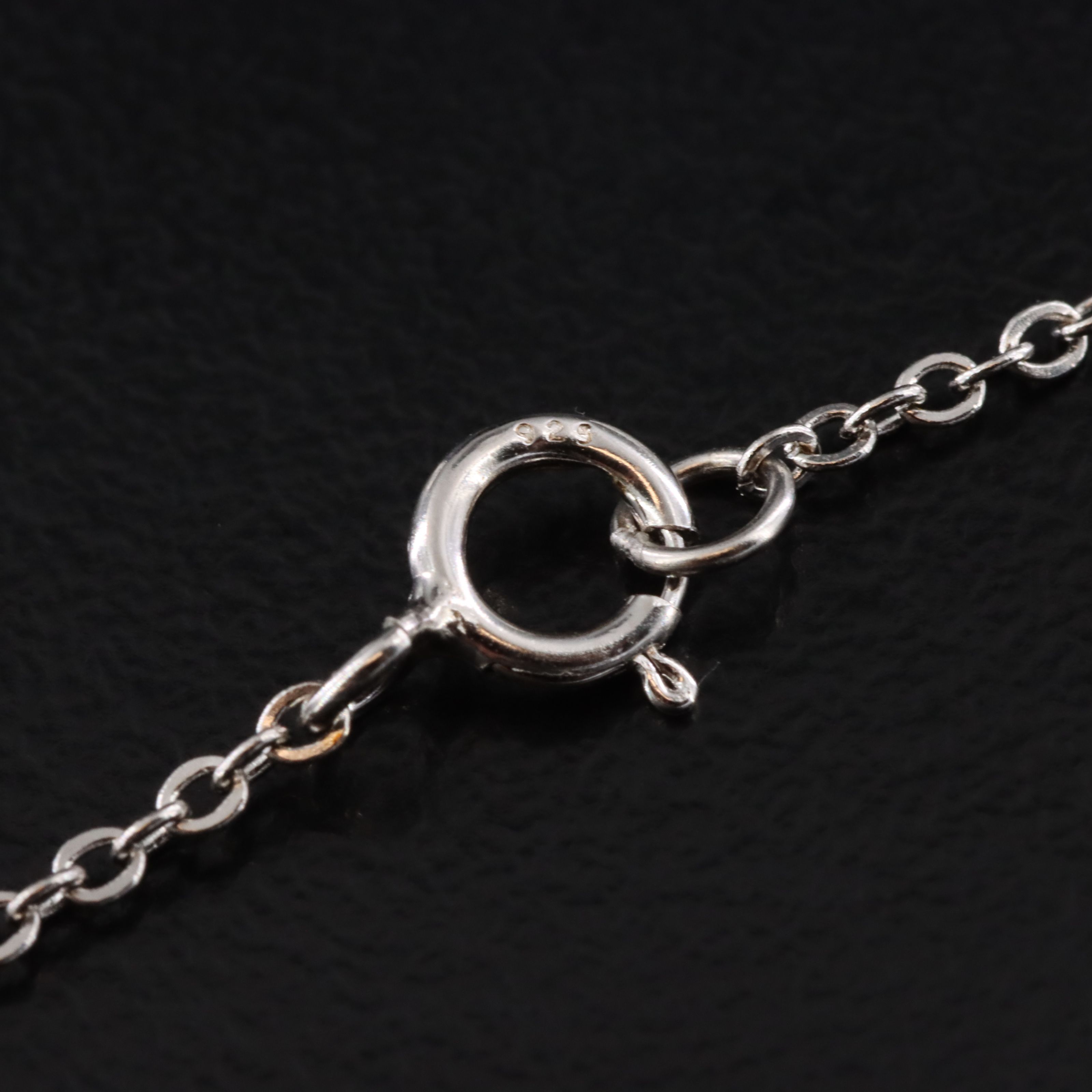 Sterling Glass and CZ Halo Pendant Necklace