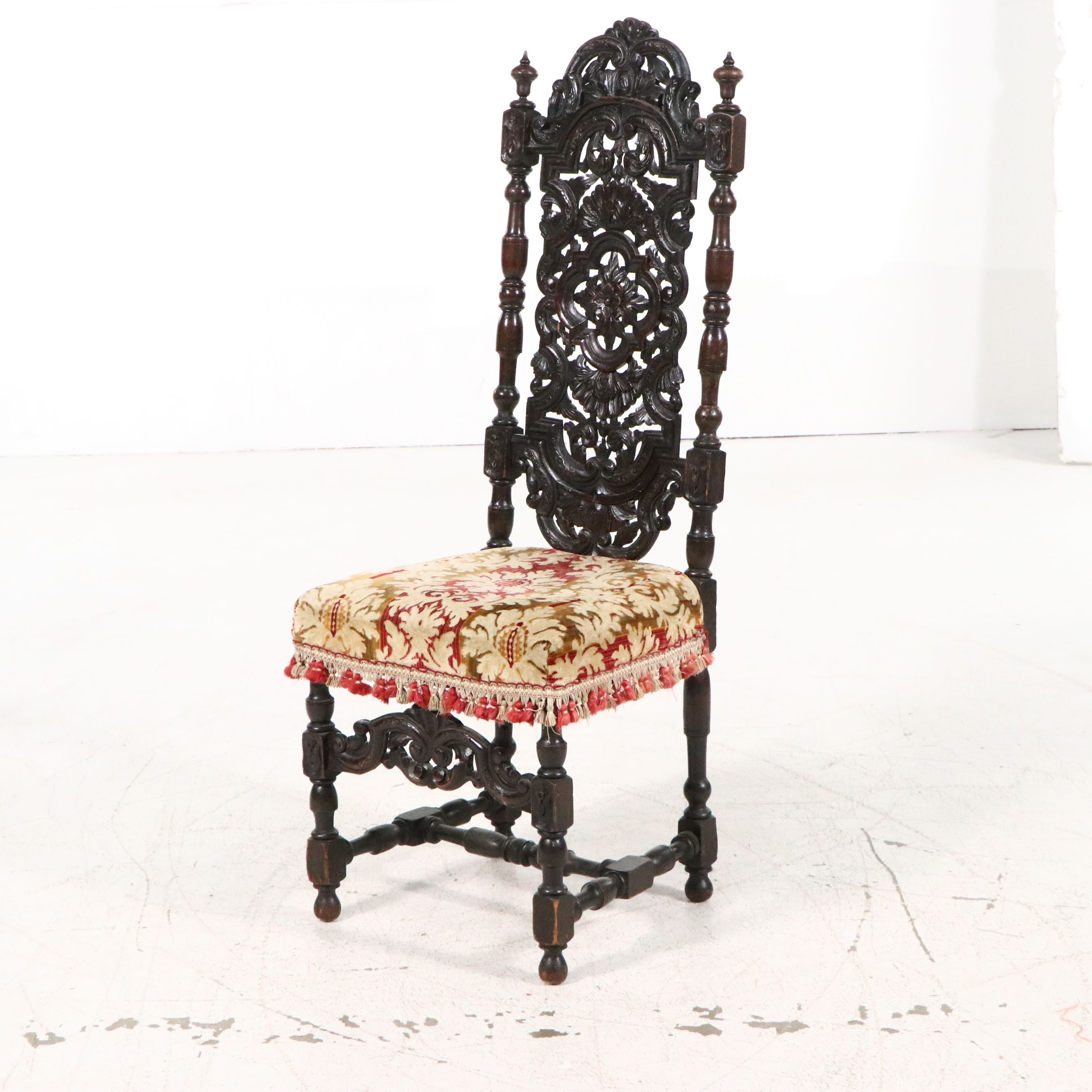 Set of Four William and Mary Style Side Chairs