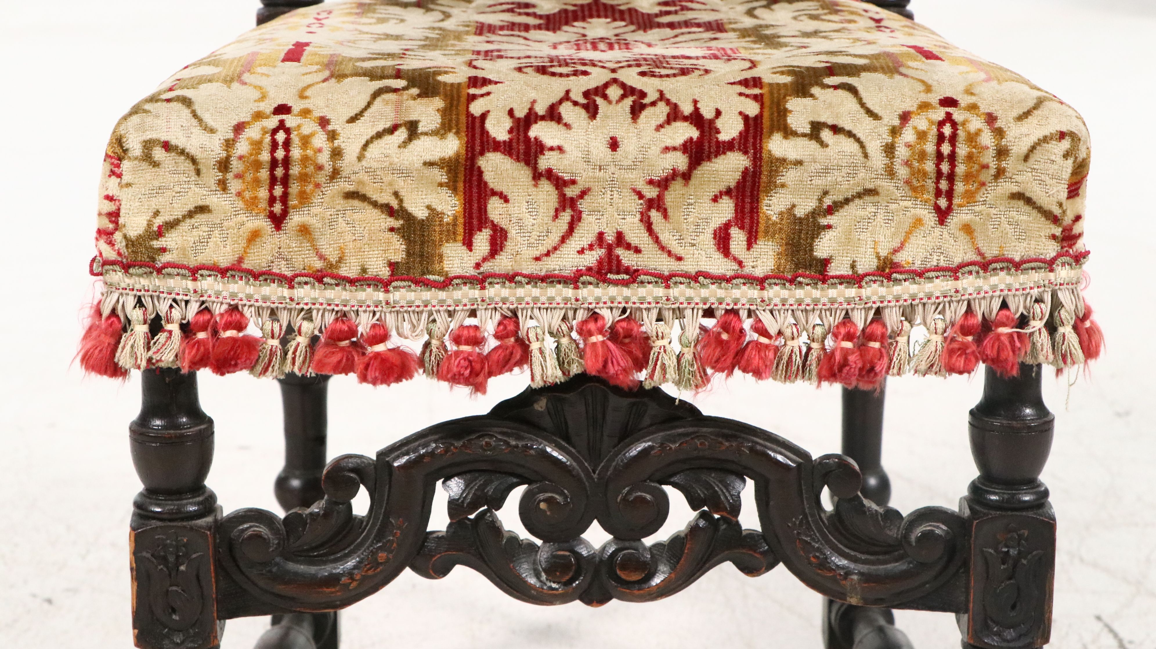 Set of Four William and Mary Style Side Chairs