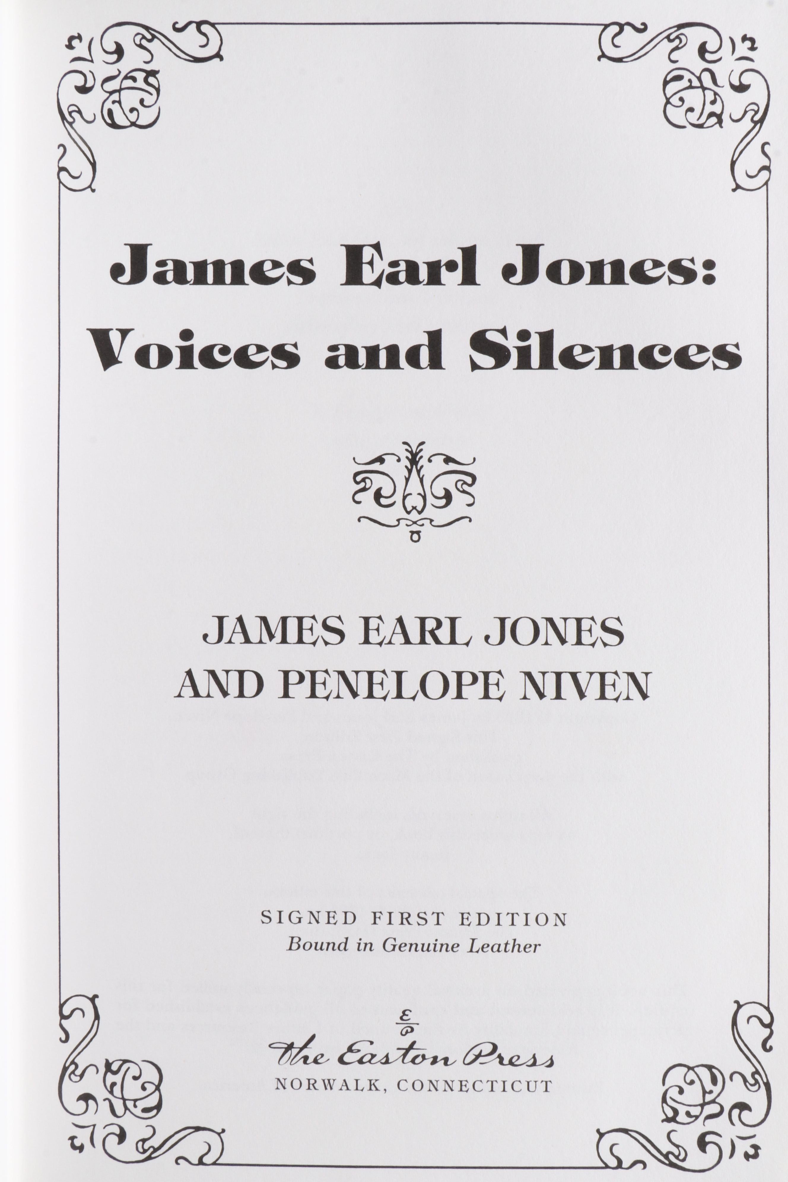 Signed First Edition "James Earl Jones: Voices and Silences" and More Books