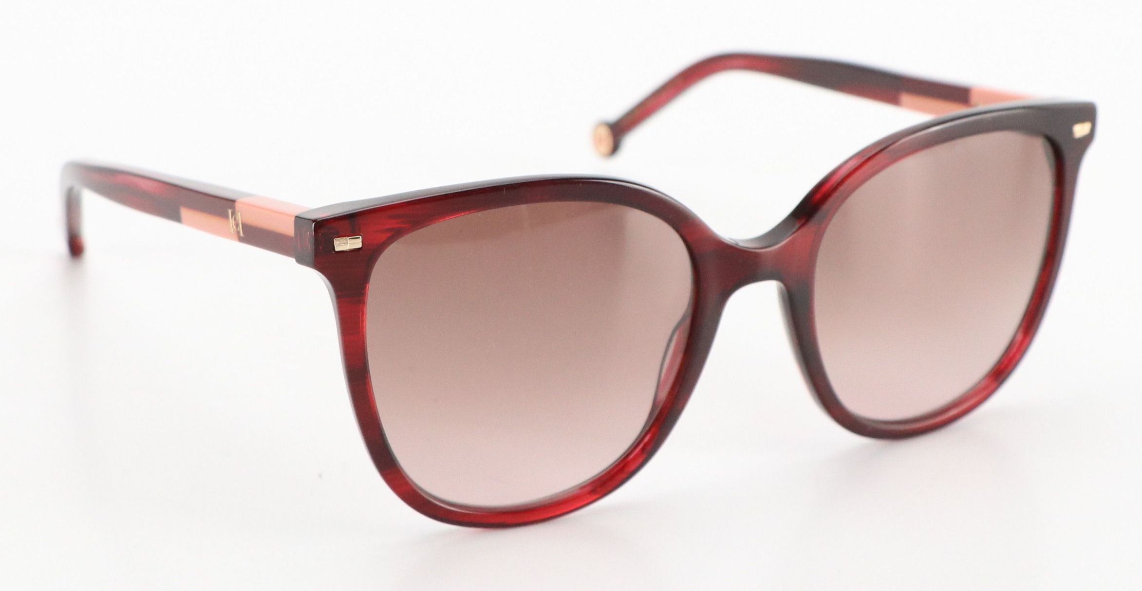 Carolina Herrera HER 0136/S K4GHA Burgundy Horn Frame Sunglasses in Case