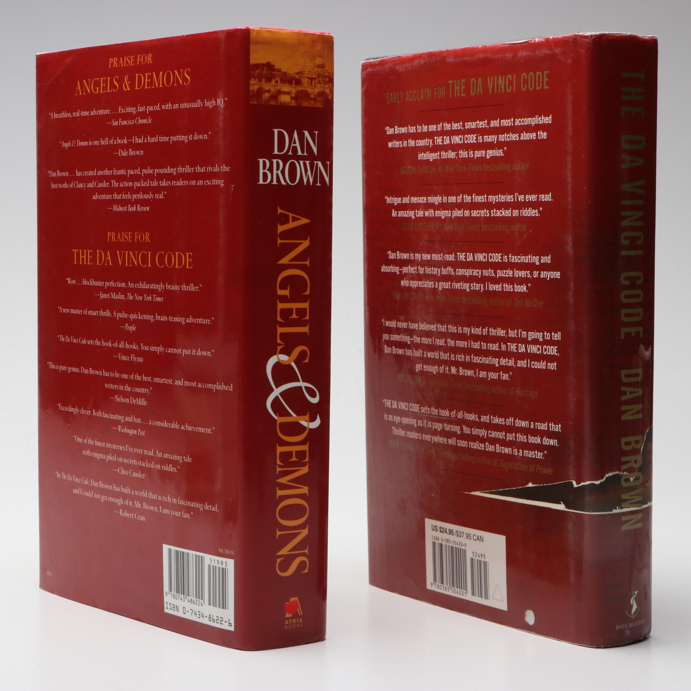 "The Da Vinci Code" and "Angels & Demons" by Dan Brown with Other Books