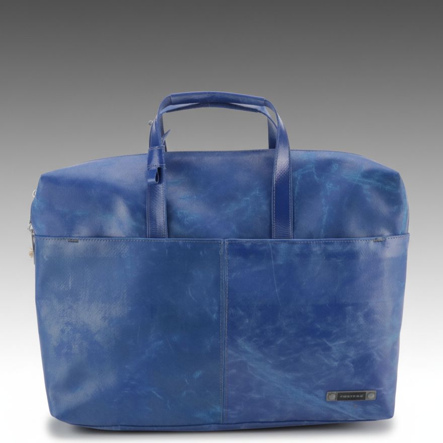 Freitag R523 Hoffmann Business Bag in Blue Vintage Recycled Tarp, With Tags