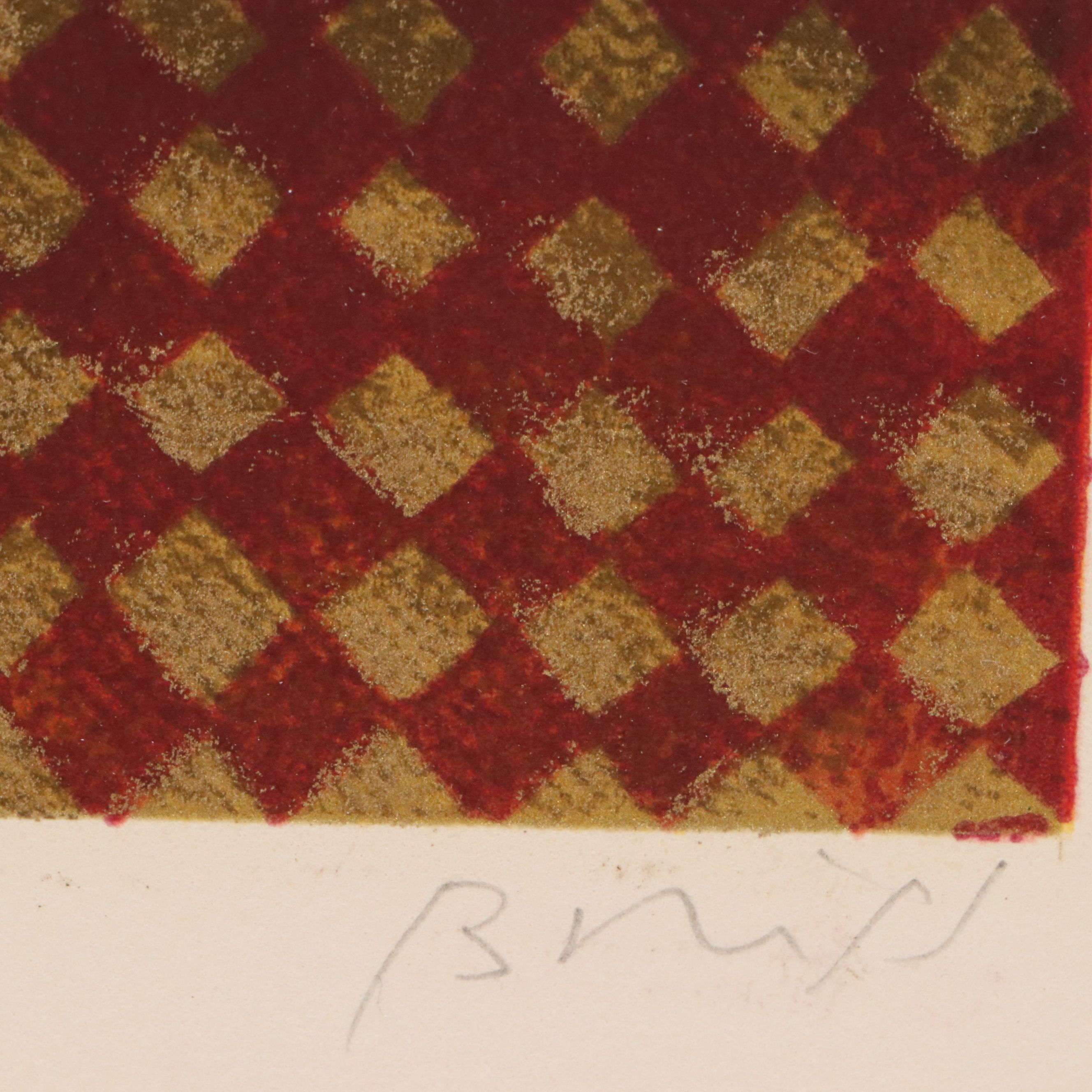 Sami Briss Serigraph "Muzicā," Late 20th Century