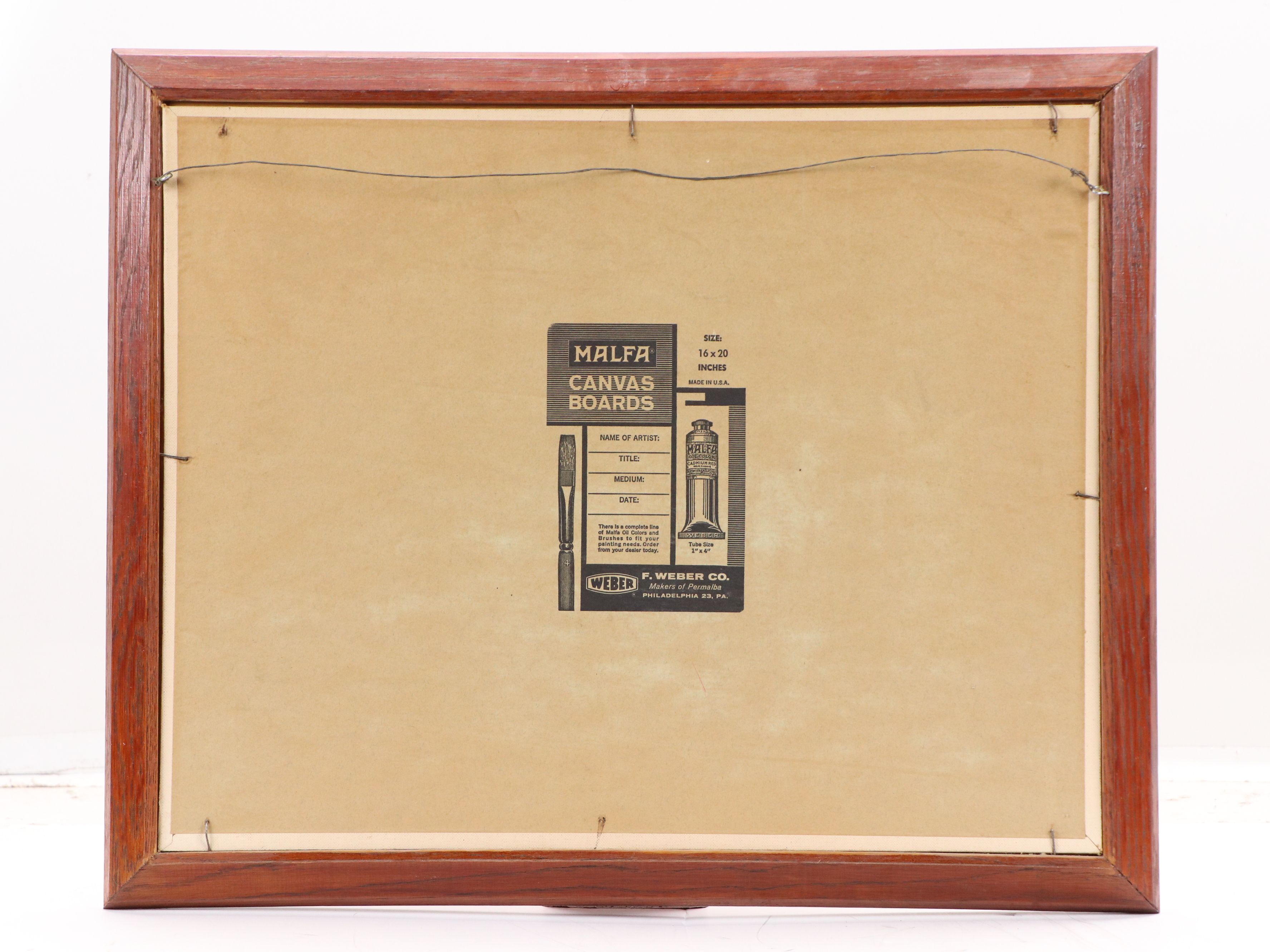 G. Nepper Oil Painting of Cowboy in the desert, 1975