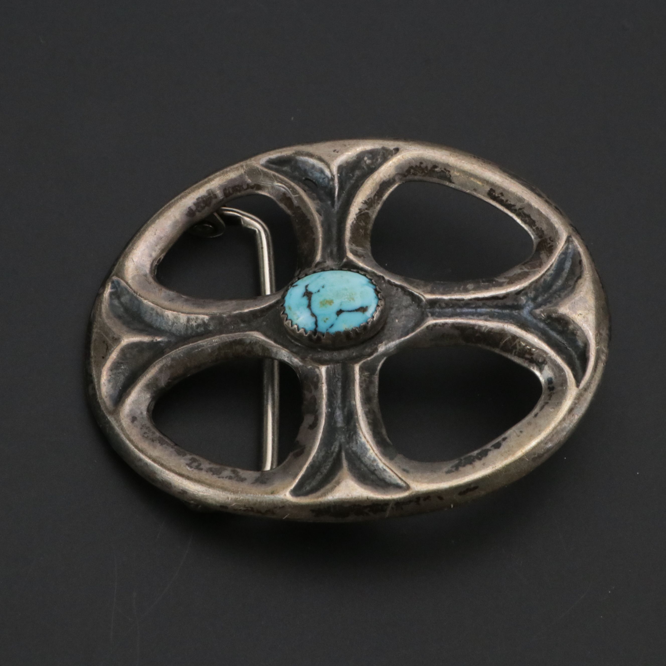 Southwestern Sterling Silver Turquoise Belt Buckles