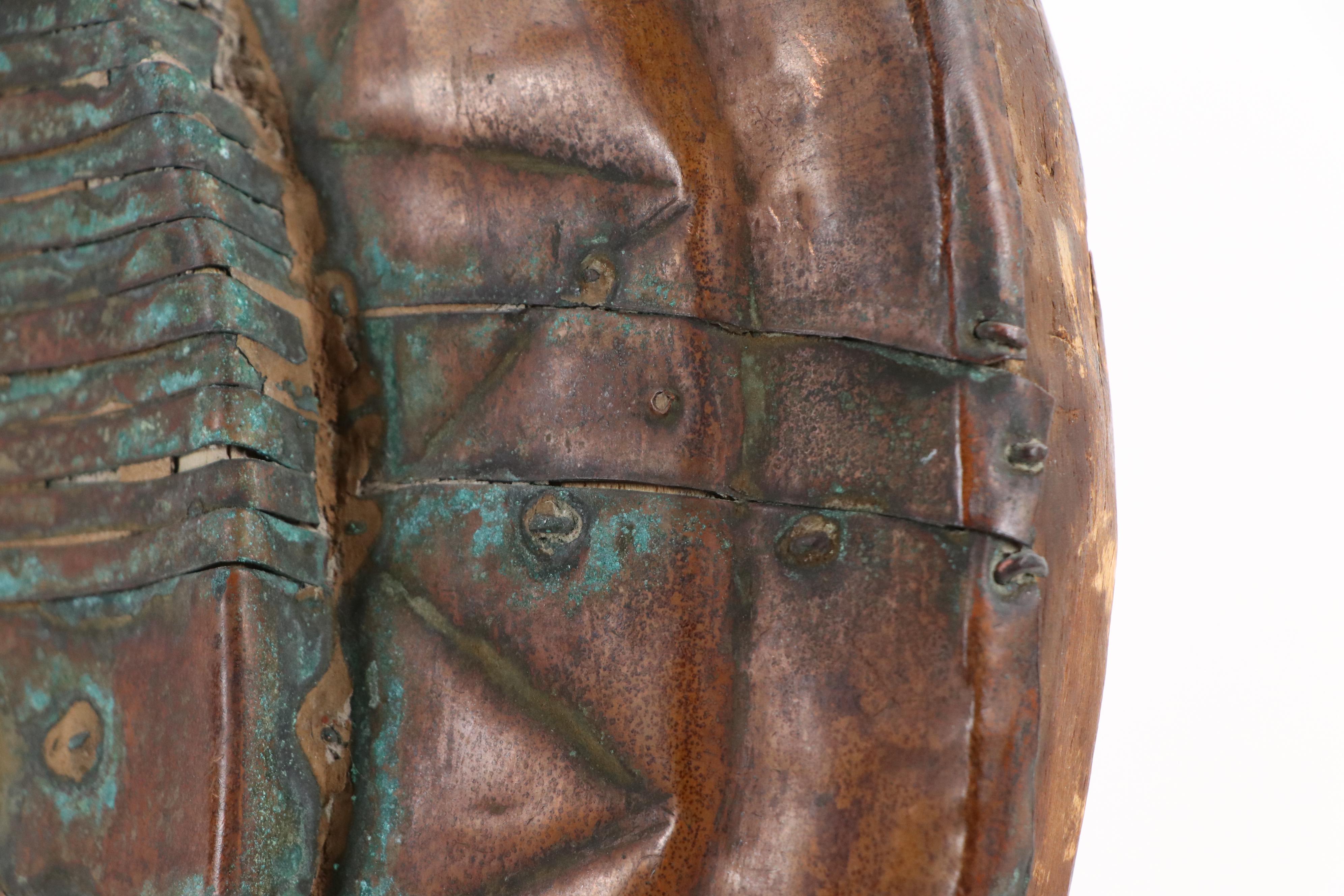 Gabonese Bakota "Mbulu Ngulu" Carved Wood and Copper Ancestor Reliquary