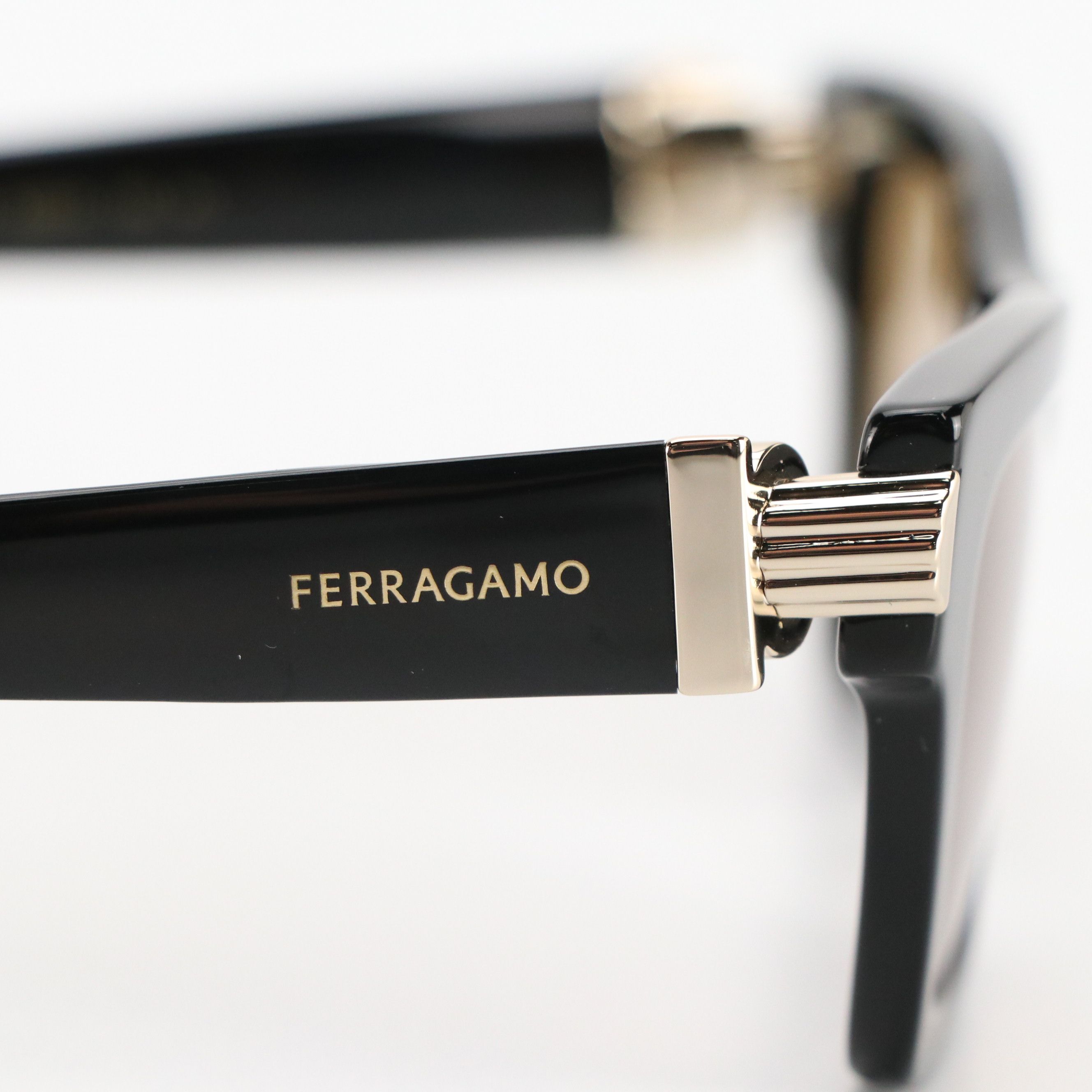 Salvatore Ferragamo SF2013S Black Square Modified Cat Eye Sunglasses With Case