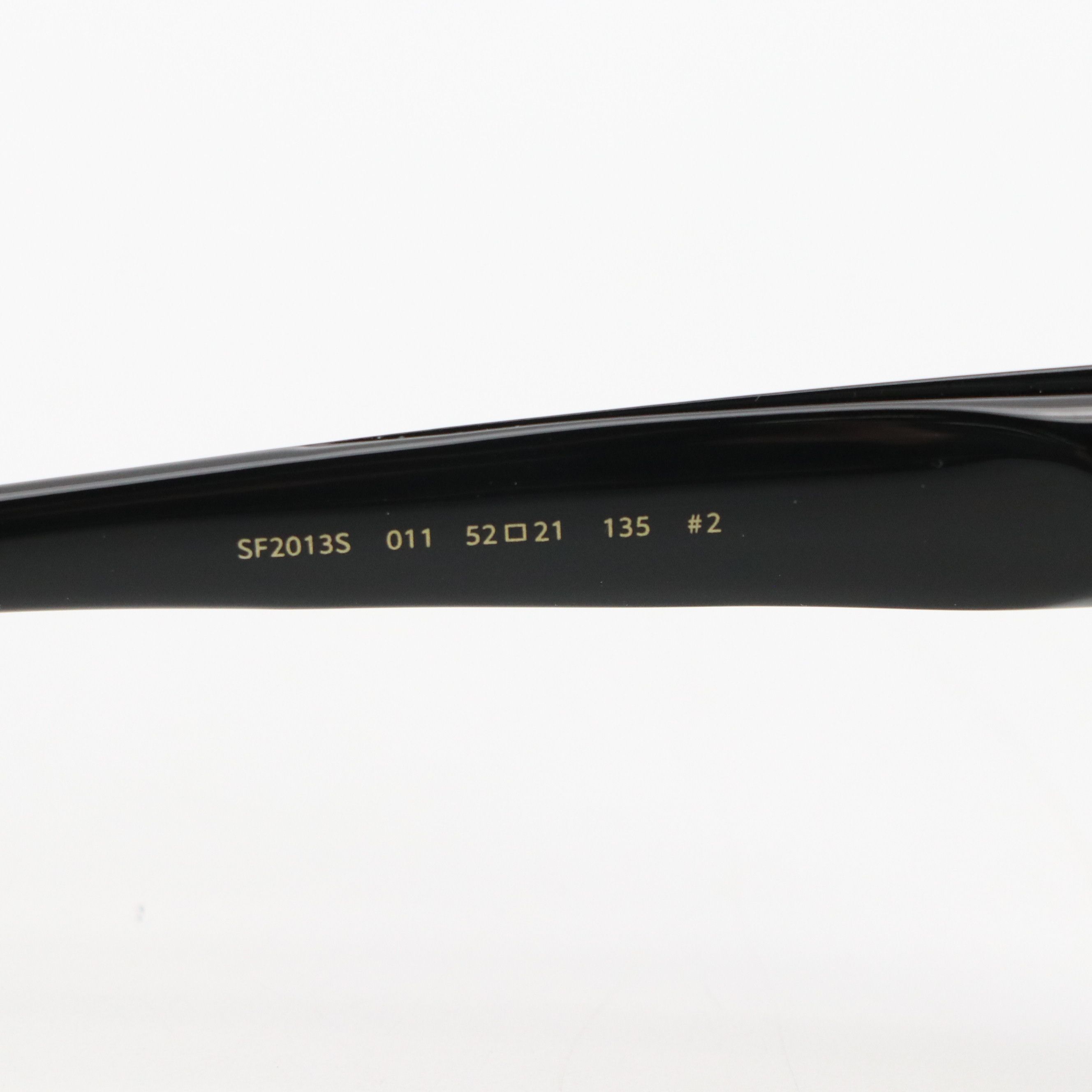 Salvatore Ferragamo SF2013S Black Square Modified Cat Eye Sunglasses With Case