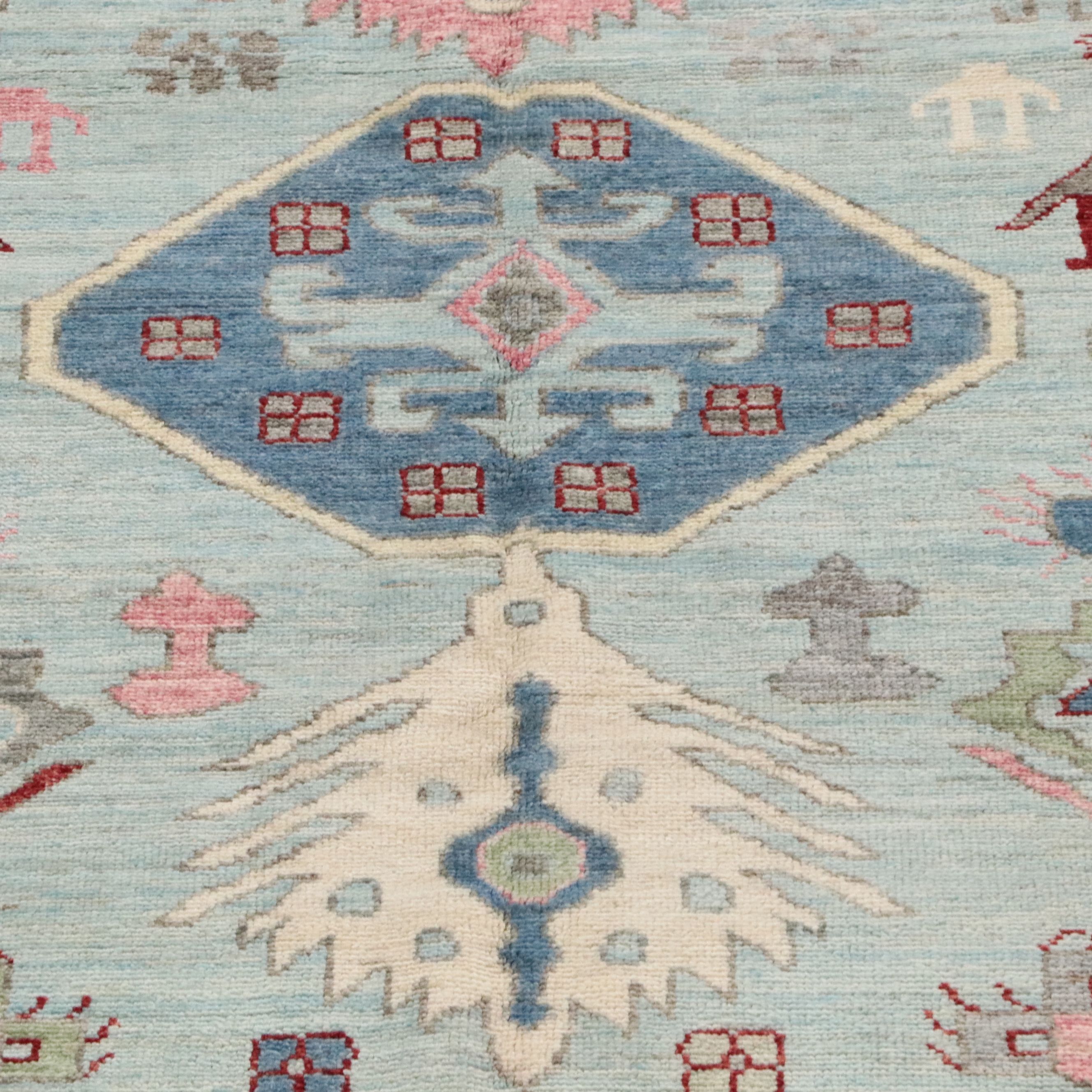 8'11 x 11'11 Hand-Knotted Pakistani Kazak Area Rug