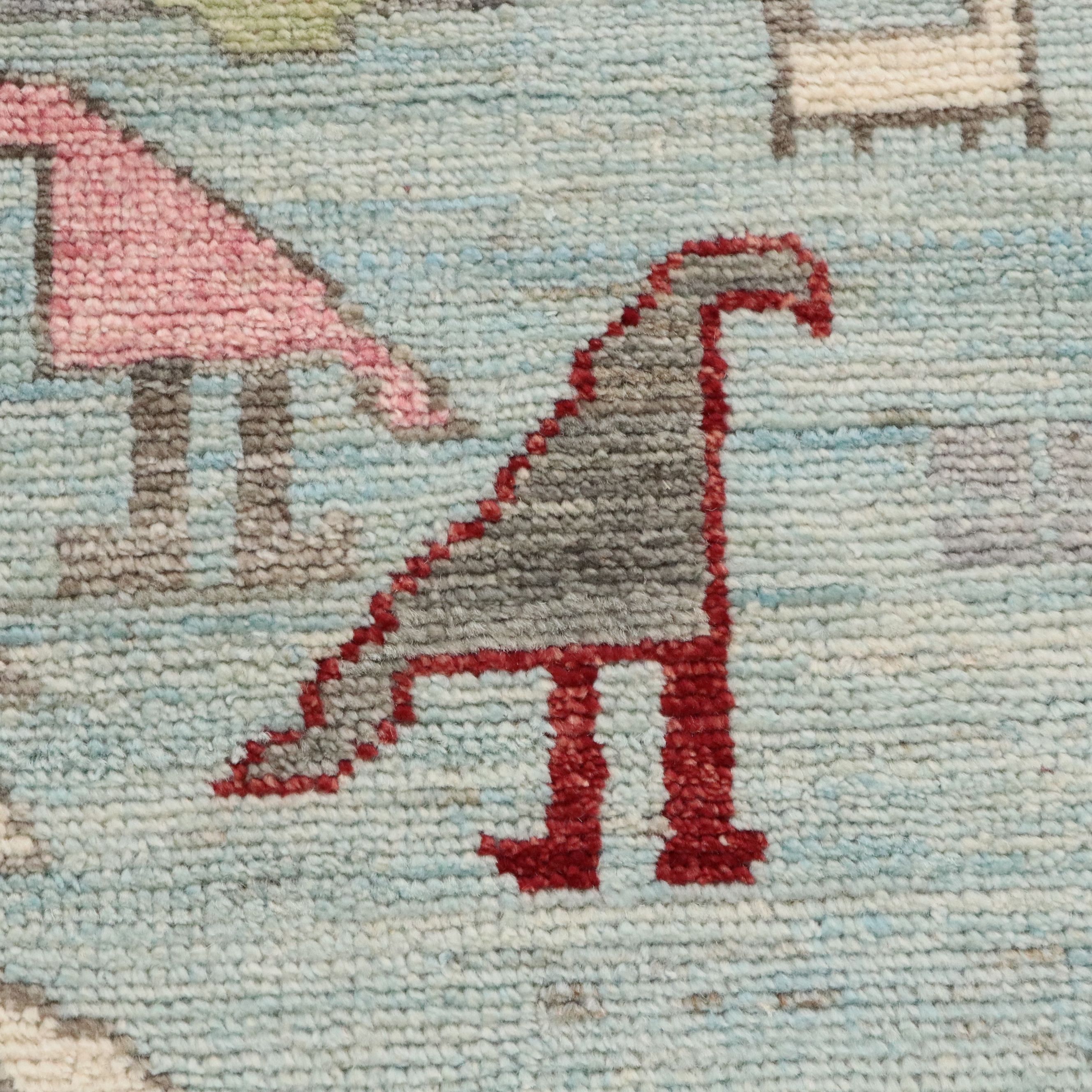 8'11 x 11'11 Hand-Knotted Pakistani Kazak Area Rug